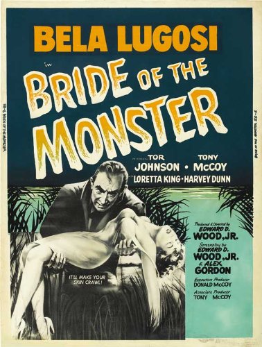 27 x 40 Bride of the Monster Classic Horror Movie Poster - Perfect for Halloween Decor, Film Collector Displays & Vintage Cinema Room Decorations