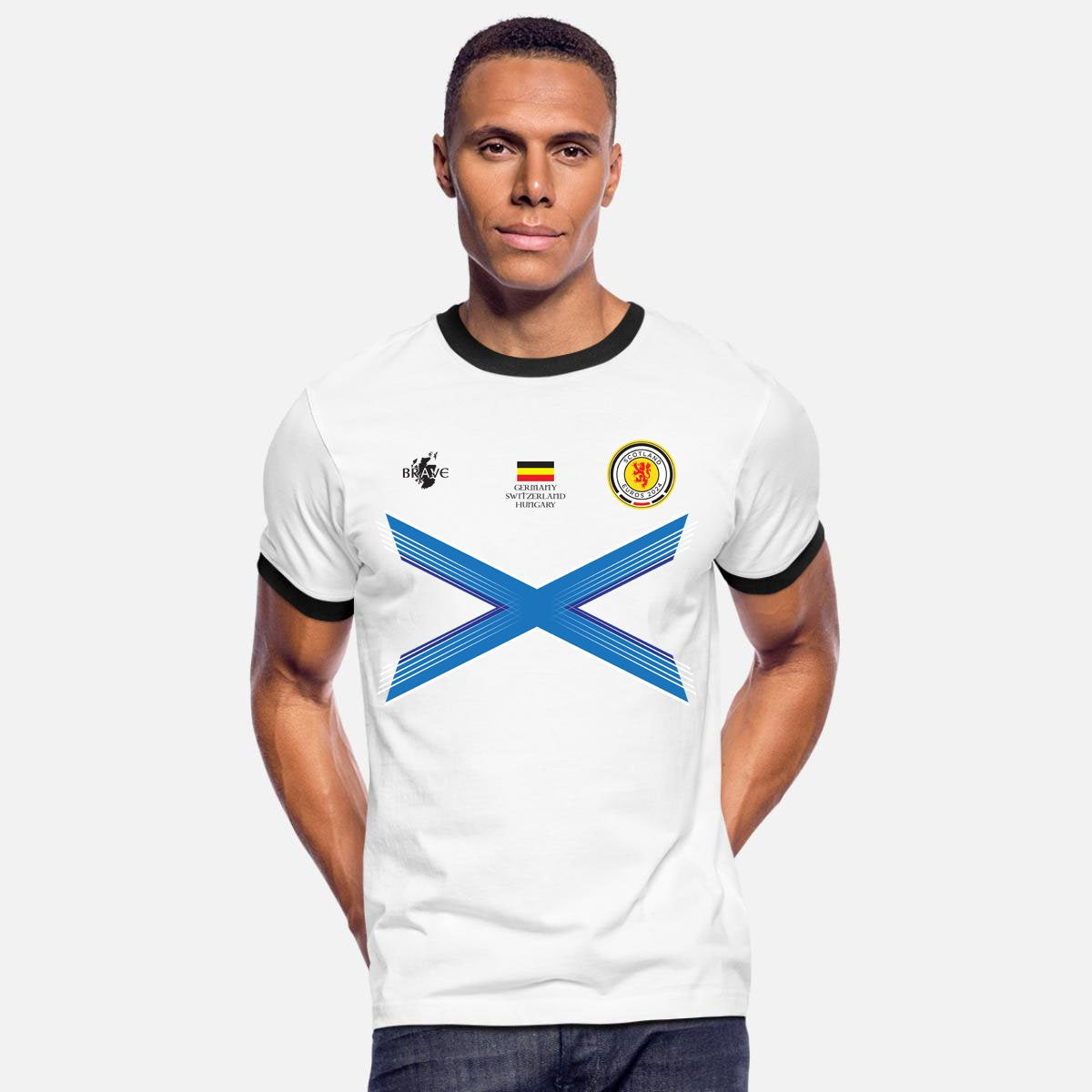 Scotland Euros 2024 Away Jersey - Official Football Shirt for Men | Euro Championship Fan Gear & Match Day Outfit