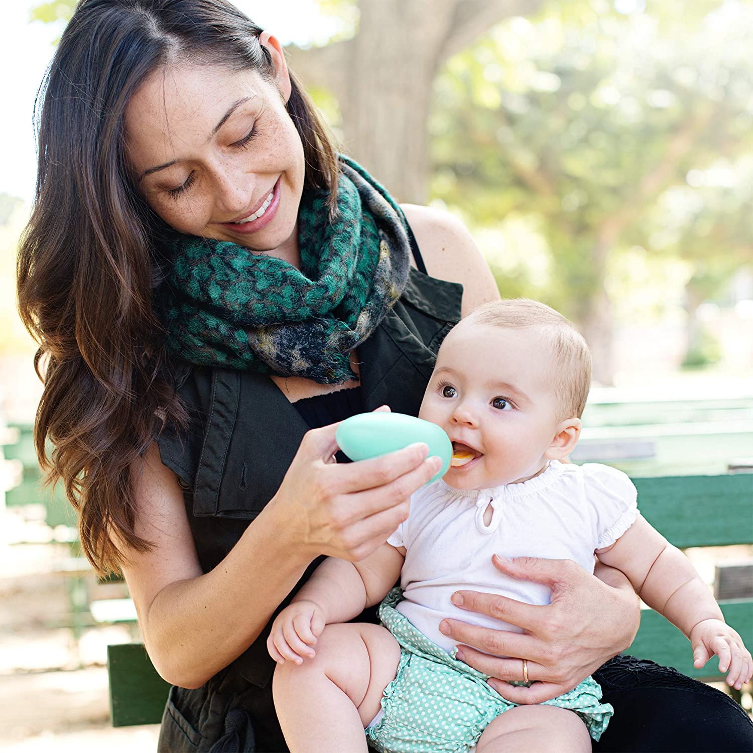 Boon SQUIRT Baby Food Dispensing Spoon - Easy Self-Feeding Spoon for Infants & Toddlers - Perfect for On-the-Go Meals, Travel & Mess-Free Feeding