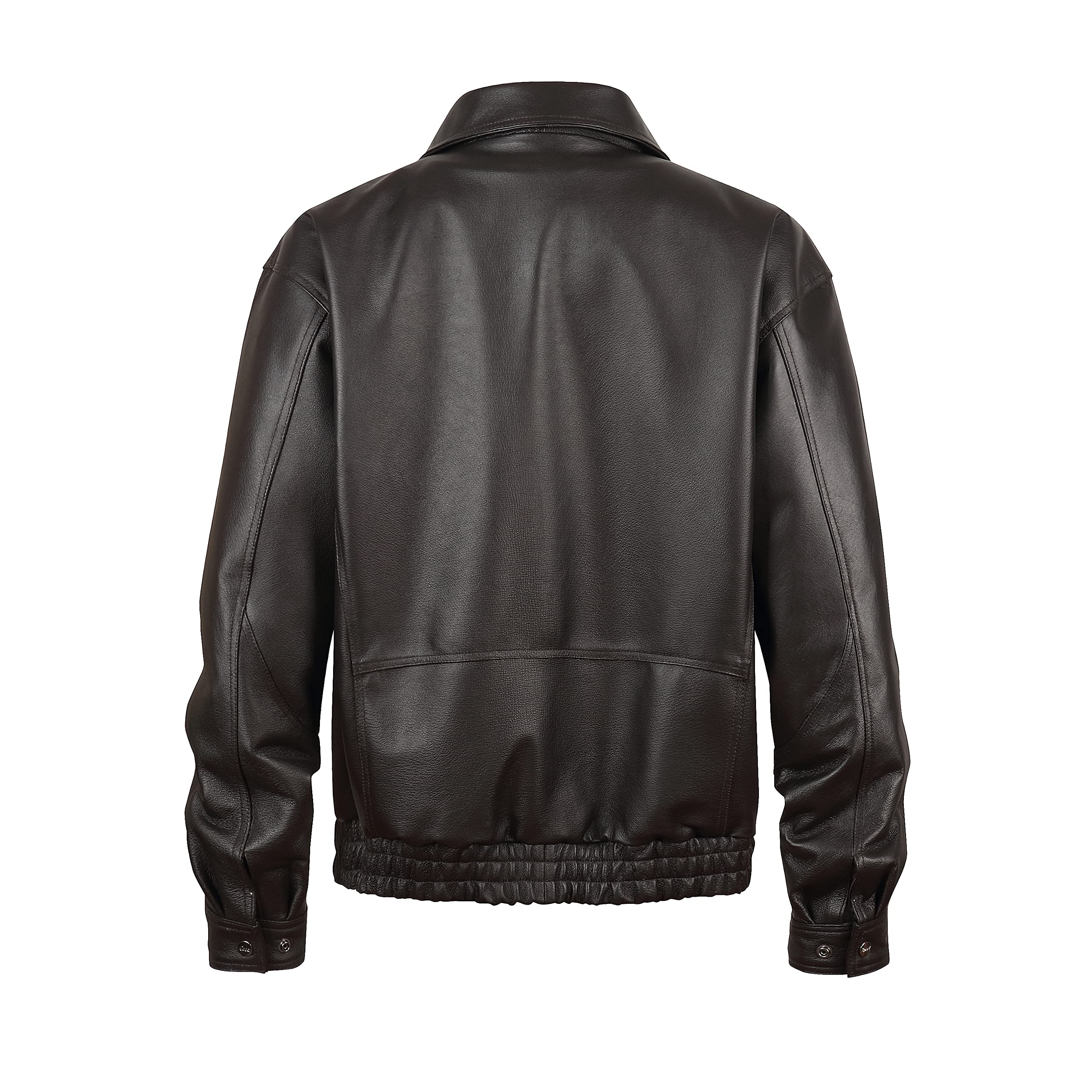 REED Men's American Style Bomber Jacket - Genuine Leather, Classic Aviator Design, Durable & Stylish - Perfect for Casual Wear, Motorcycle Riding & Outdoor Adventures