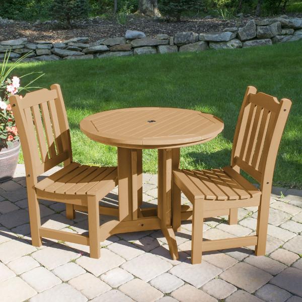 Lehigh Collection 3-Piece Round Outdoor Patio Dining Set - Perfect for Backyard, Garden & Poolside Entertaining