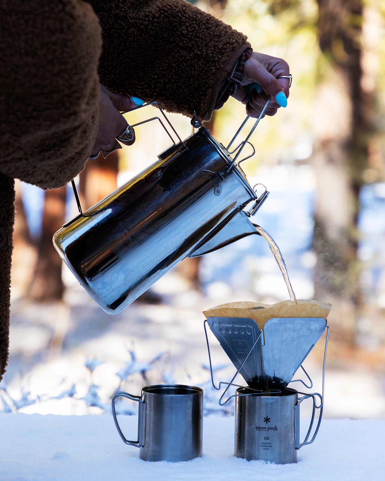 Portable Car Camping Coffee Maker Kit - Stainless Steel French Press & Travel Mug Set for Outdoor Adventures, Road Trips & Hiking