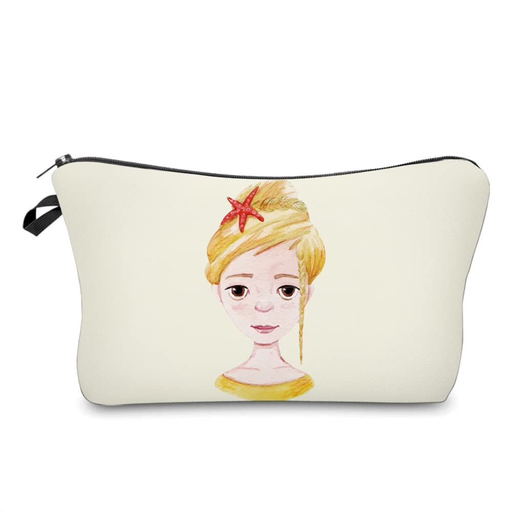 Loomiloo Waterproof Travel Makeup Bag - Small Cosmetic Organizer Pouch for Women, Roomy Toiletry Case with Adorable Design, Perfect Gift for Fashion Ladies (Ideal for Travel, Gym, and Daily Use)