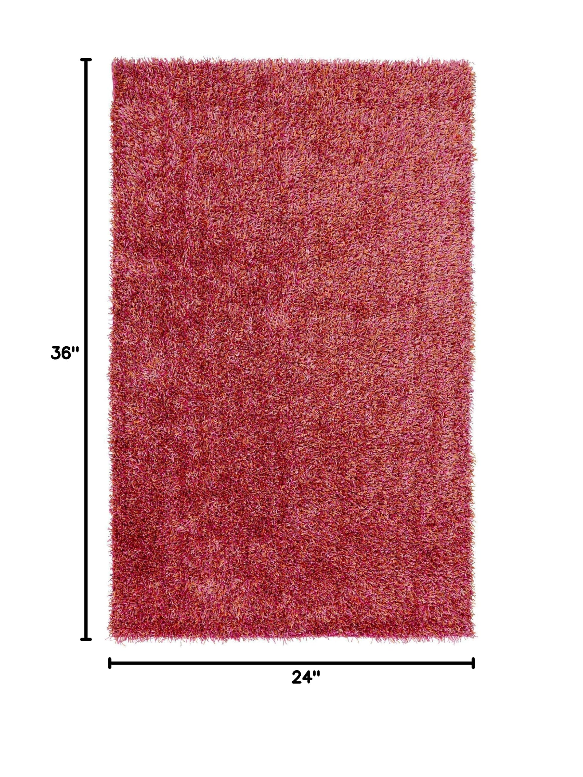 Mark&Day Pinehurst Modern Shag Area Rug 2x3 Feet - Soft Plush Red, Pink & Orange Carpet for Living Room, Bedroom, Kitchen - Non-Slip Floor Mat for Home Decor & Cozy Spaces (2' x 3')
