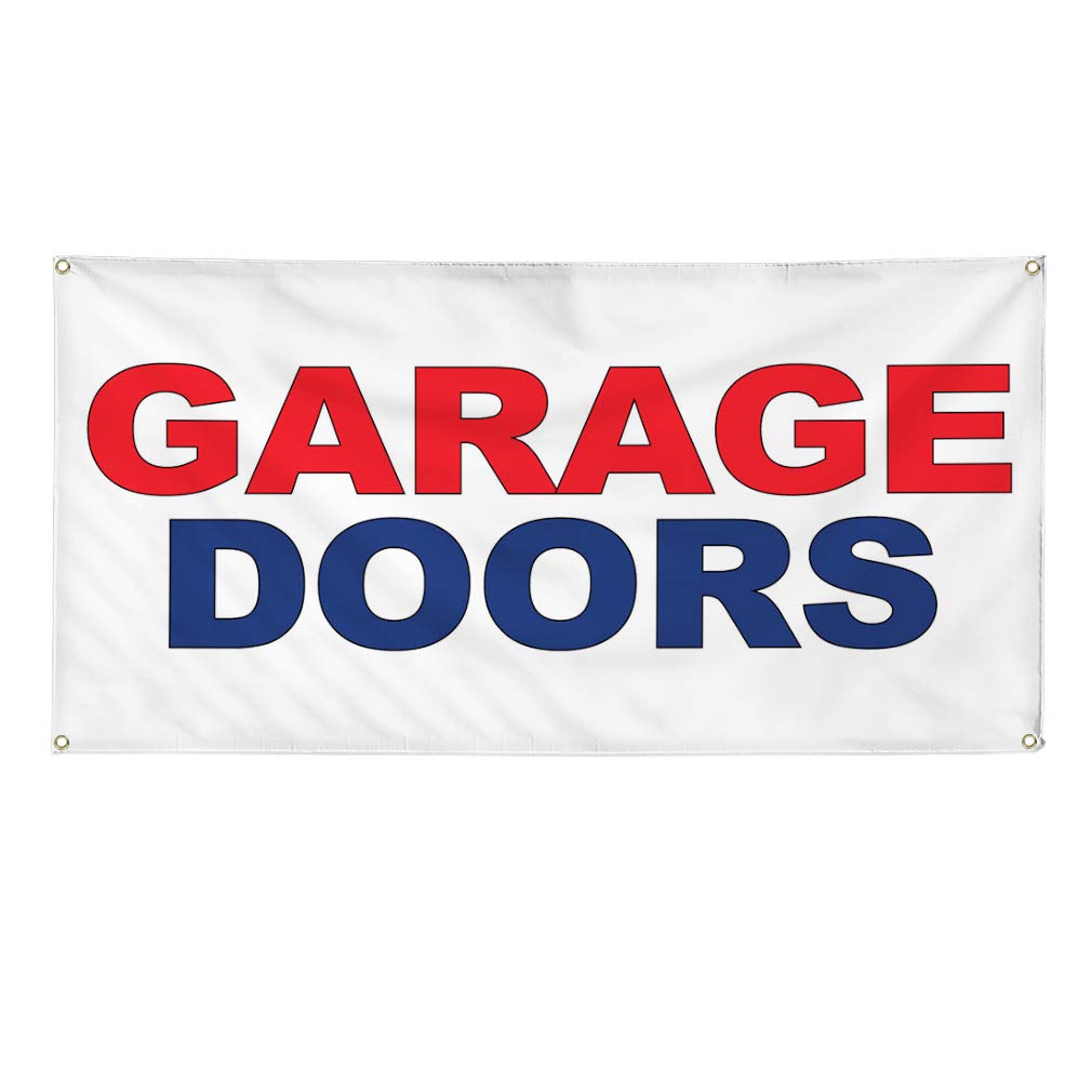 Custom Vinyl Banners for Garage Doors & Business Signs - Weatherproof Outdoor Yard Signs (60x144 Inches) with 10 Grommets - Red & Blue Options - Perfect for Storefronts, Events & Industrial Use