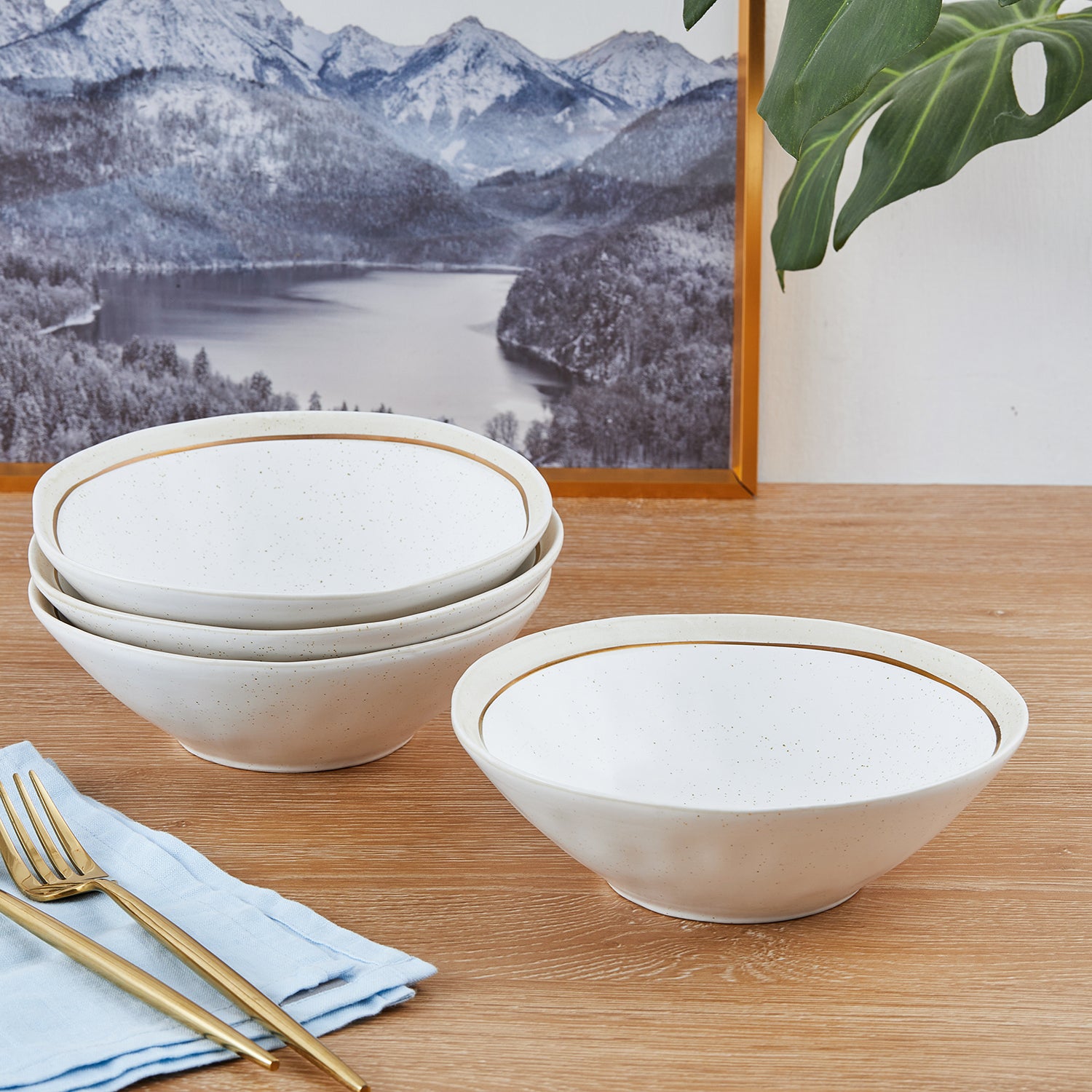 Premium Clara Porcelain Dinnerware Set - 16-Piece Elegant White Dinner Plates, Bowls & Mugs - Perfect for Formal Dining, Wedding Registry & Holiday Entertaining