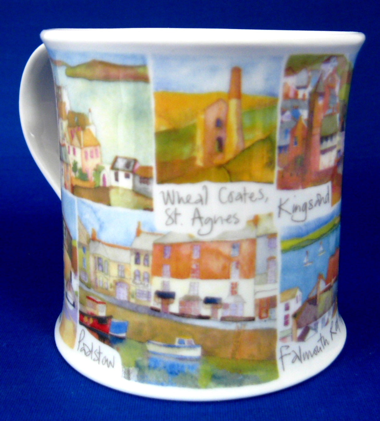 Dunoon Emma Ball Cornish Villages England Ceramic Mug - Handmade in Cornwall with Scenic Designs - Perfect for Tea, Coffee & Home Decor