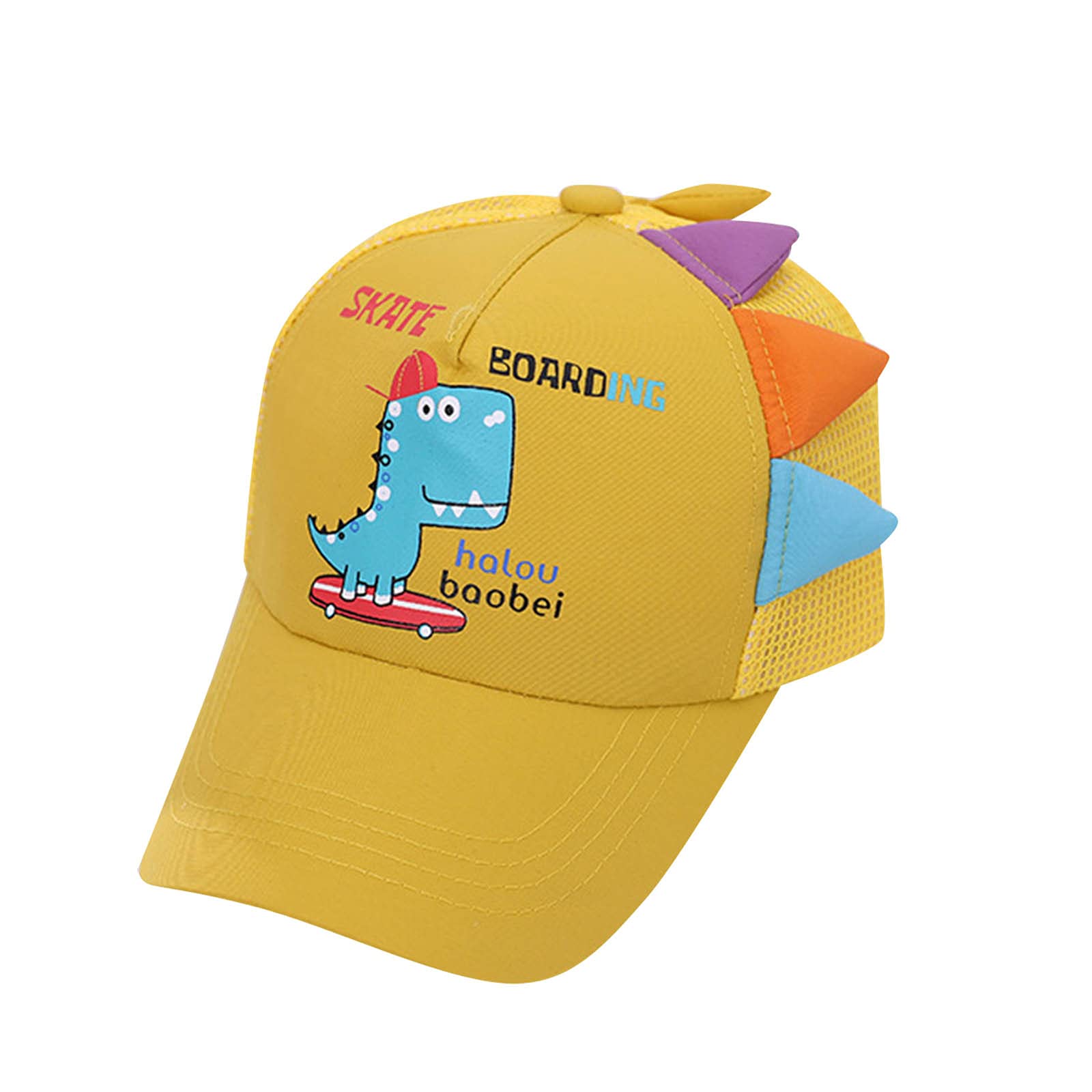 Dinosaur Baseball Cap for Baby Girls & Toddlers - Sun Protection UV Hat with Cartoon Design - Perfect for Outdoor Play, Beach, and Summer Activities