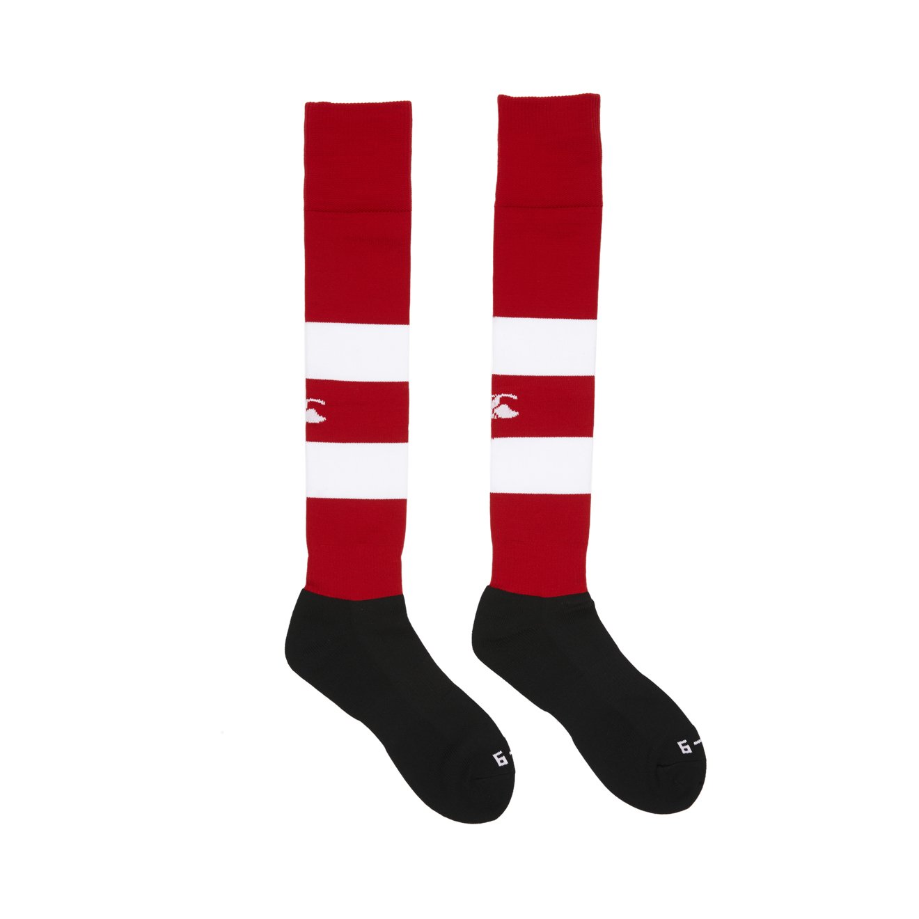 Canterbury Men's Team Hooped Rugby Socks - Breathable Cotton Blend, Arch Support (Pack of 1) - Perfect for Rugby Matches, Training & Sports Enthusiasts