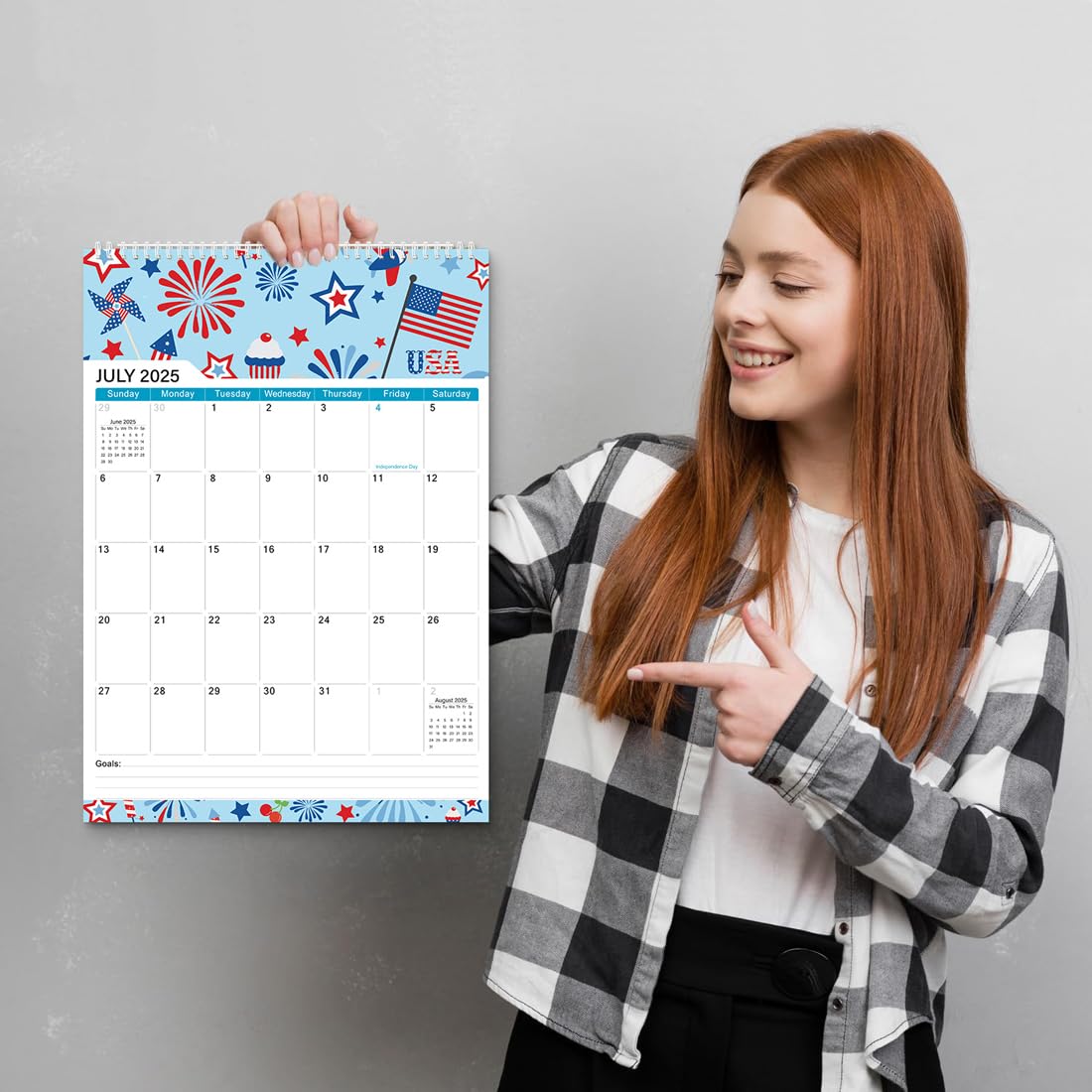 2024-2025 Wall Calendar | July 2024 - December 2025 Floral Hanging Planner | 17