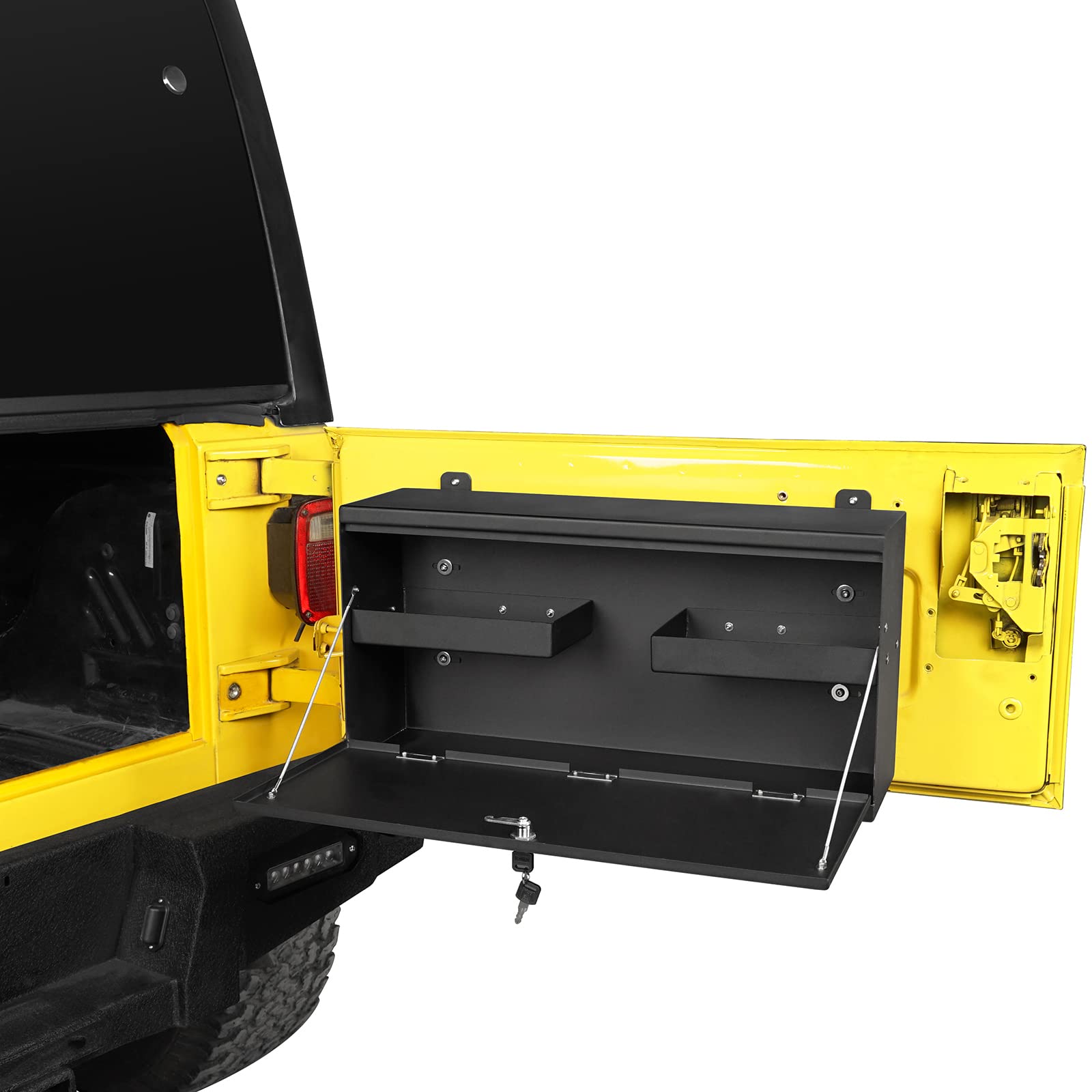Hooke Road Wrangler Tailgate Table Storage Lock Box for Jeep Wrangler TJ 1997-2006 | Heavy Duty Organizer for Camping Gear & Off-Road Accessories | Perfect for Outdoor Adventures & Jeep Enthusiasts