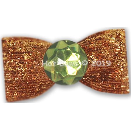 Elegant Bronze Oliver Ribbon Hair Bow for Girls - Perfect for Parties, Weddings, and Special Occasions
