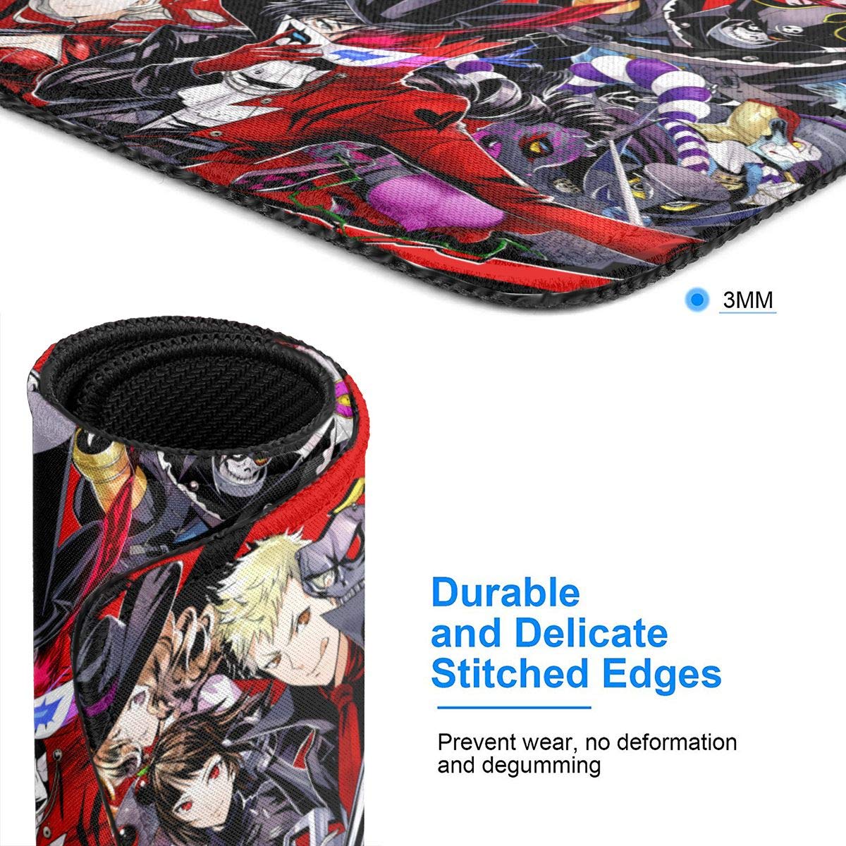 Sudopo K-Musculo Persona 5 Gaming Mouse Pad - Non-Slip Rubber Surface, Anime Design, 7.9 x 9.5 Inches - Perfect for PC Gaming, Office Work & Anime Enthusiasts