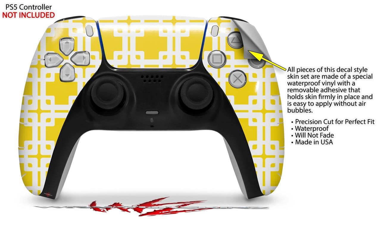 PS5 DualSense Controller Skin Wrap - Yellow for Gaming & Protection