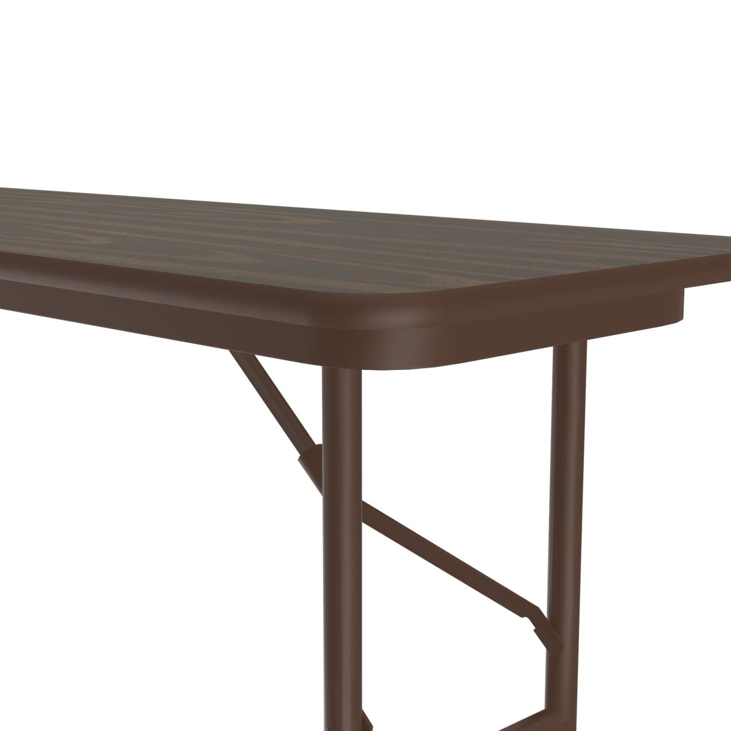 Correll Pc1872P-01 Solid Plywood Core Folding Table - Fixed Height Walnut Finish - Sturdy & Portable for Events, Parties, and Outdoor Use