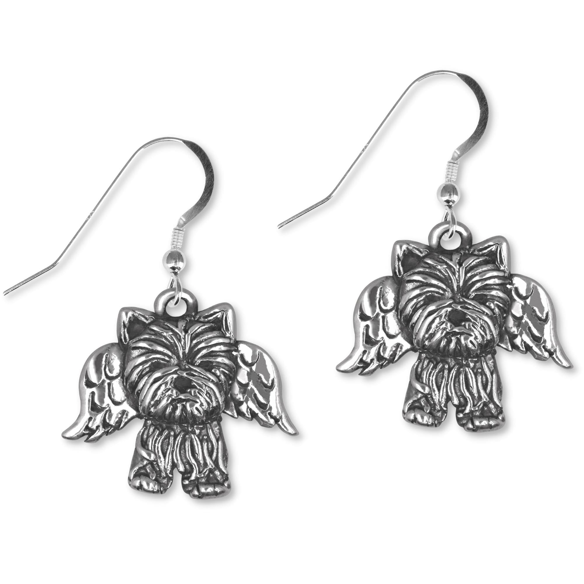 Sterling Silver Yorkie Dog Earrings for Women - Handmade in USA - Perfect Yorkie Lover Gift for Birthdays, Anniversaries & Special Occasions
