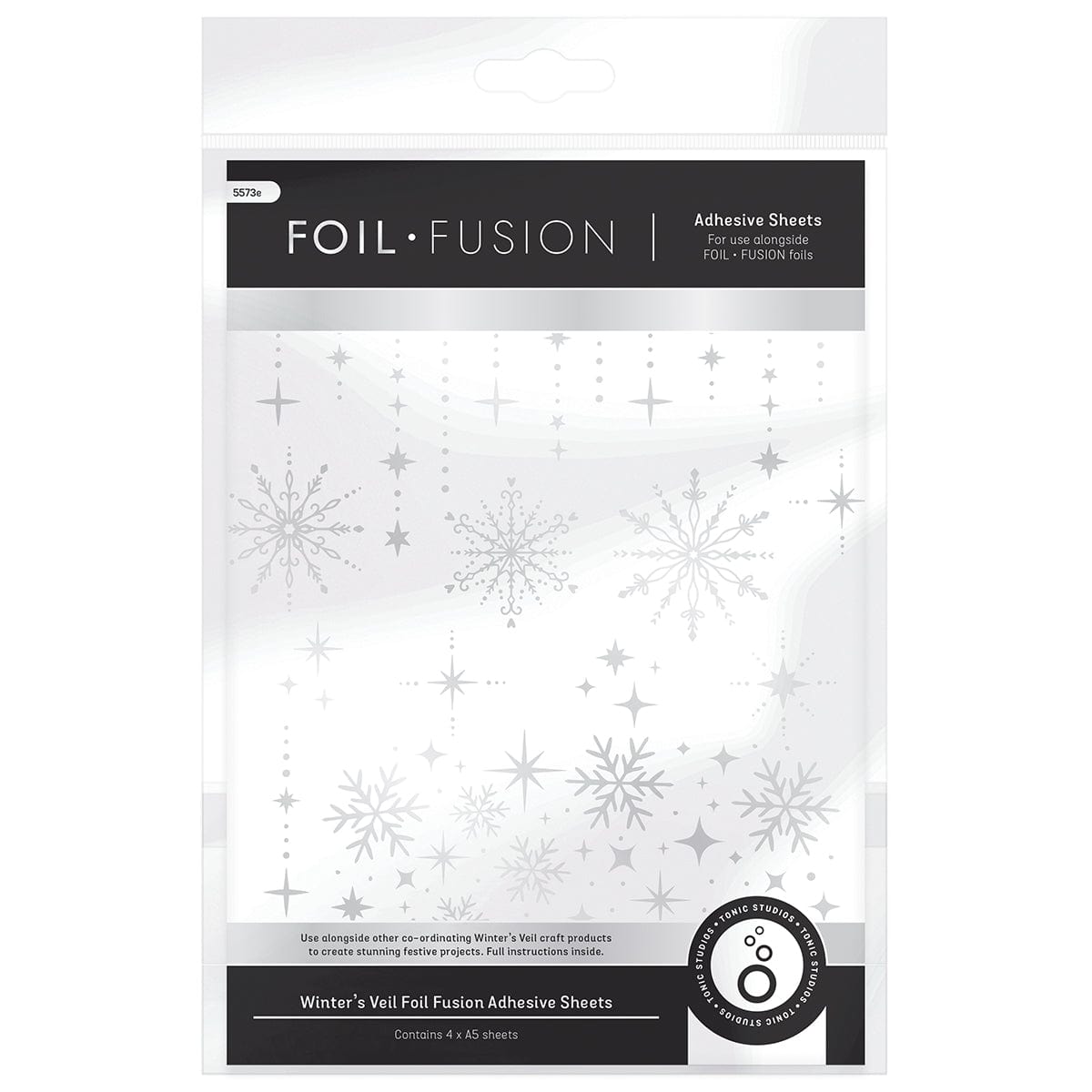 Winter's Veil Foil Fusion Adhesive Sheets 2 Pack - Premium Self-Adhesive Decorative Foil for Scrapbooking, Card Making & DIY Crafts - Perfect for Holiday Decorations, Gift Wrapping & Home Projects