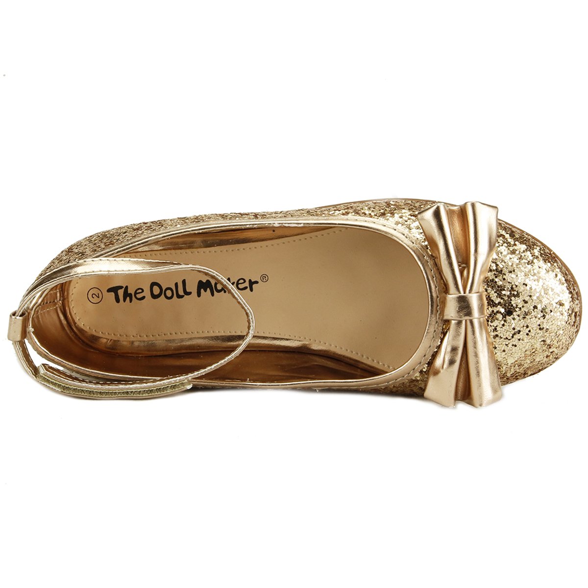 The Doll Maker Glitter Ballet Flats for Women - Sparkly Comfortable Slip-On Shoes for Dance, Party & Everyday Wear