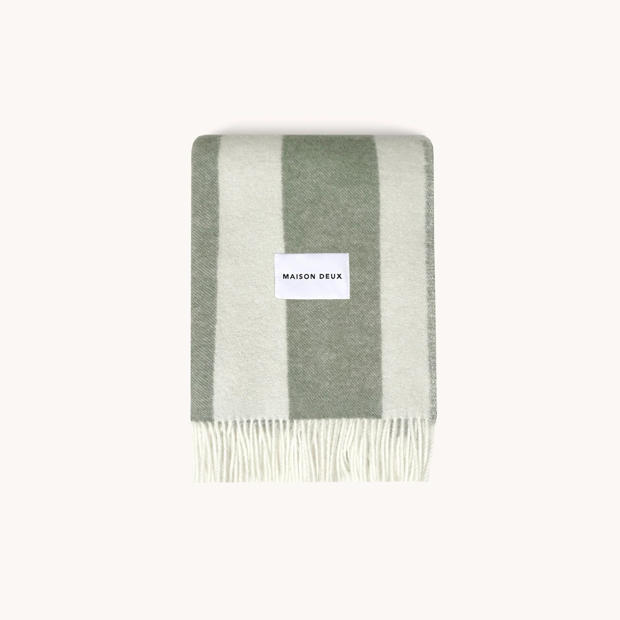 MAISON DEUX Soft & Cozy Rough Stripe Blanket 51