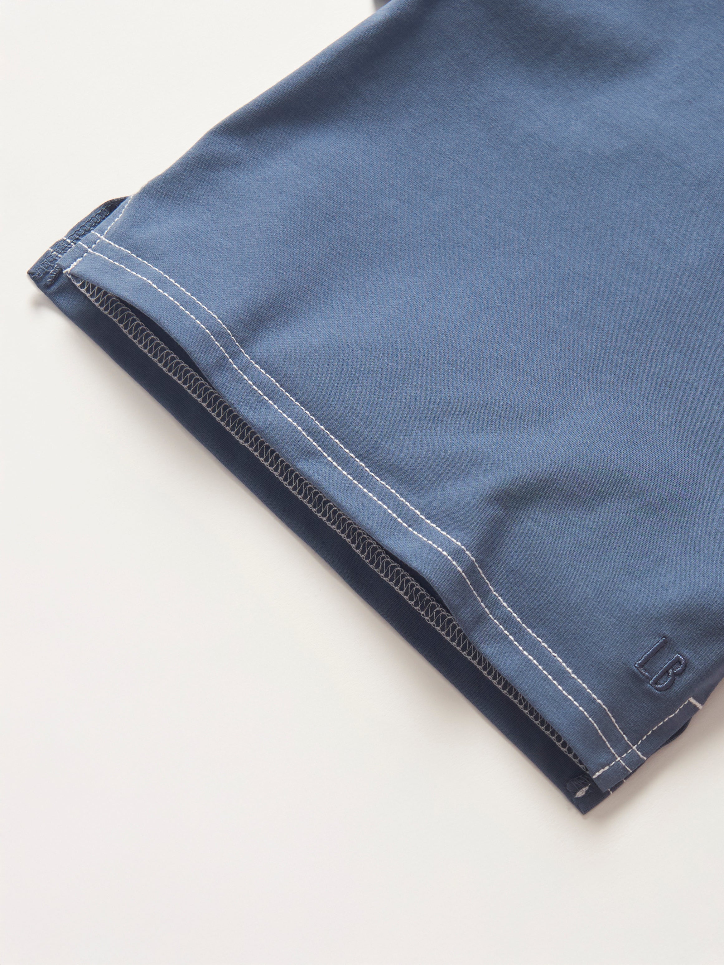 Men's Contrast Thread T-Shirt - Blue Casual Tee for Everyday Wear | Comfortable Cotton Shirt for Street Style & Outings