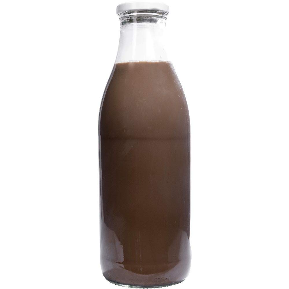 Premium Glass Bottles with White Lids - 8-Pack 1000ml (34oz) for Water, Juice, Milk & Meal Prep | BPA-Free, Leak-Proof, Dishwasher Safe | Ideal for Home, Office & Outdoor Use