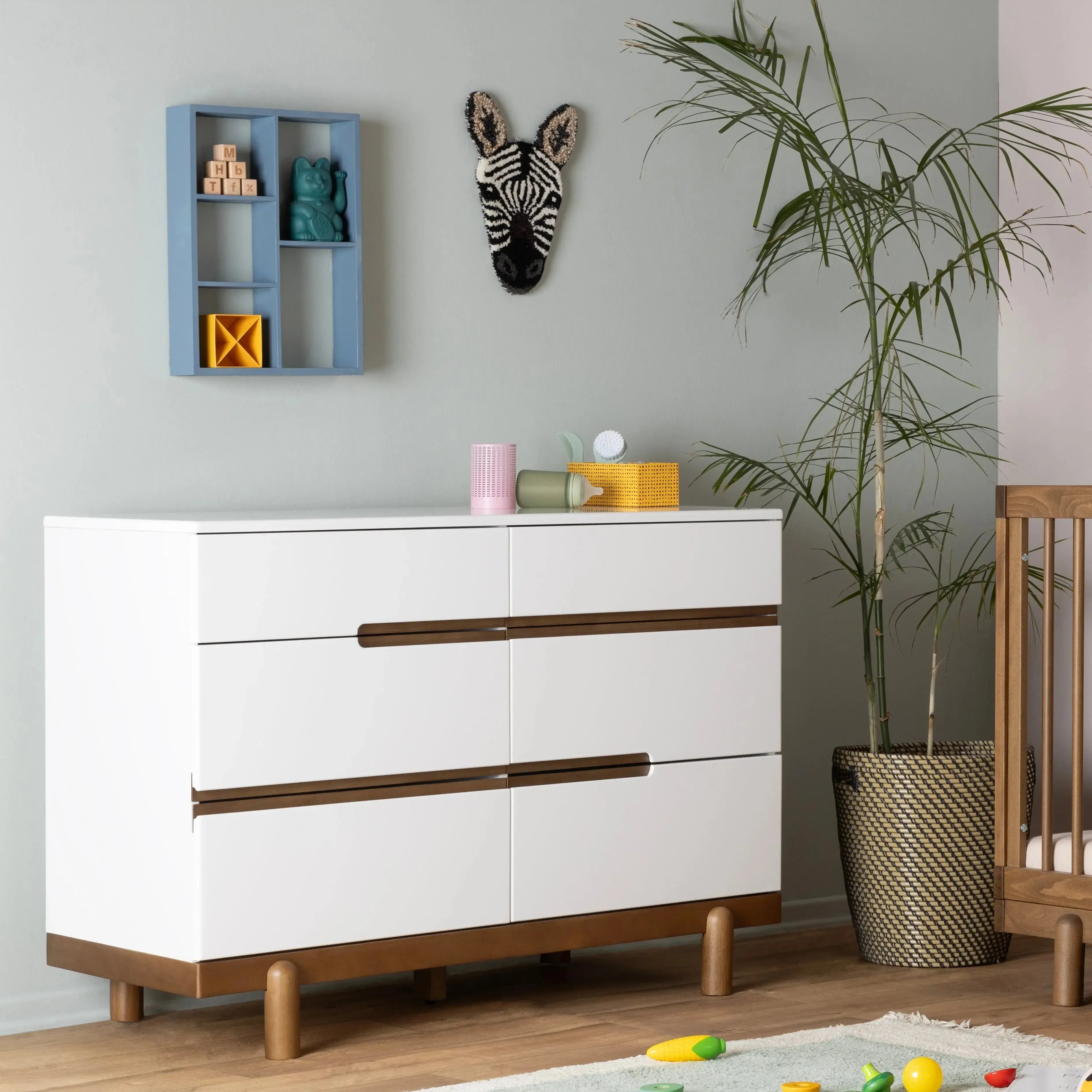 Bliss Six Drawer Dresser - Modern Wooden Chest of Drawers for Bedroom Storage & Organization | Perfect for Master Bedroom, Guest Room, Nursery or Dorm Furniture