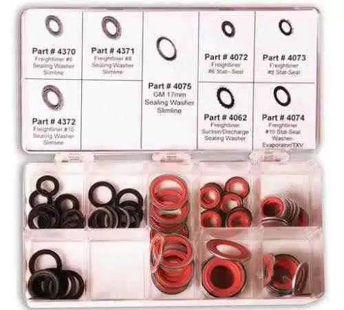Heavy Duty A/C Truck Sealing Washer O-Ring Kit 4458 - Compatible with Commercial Vehicles & HVAC Systems