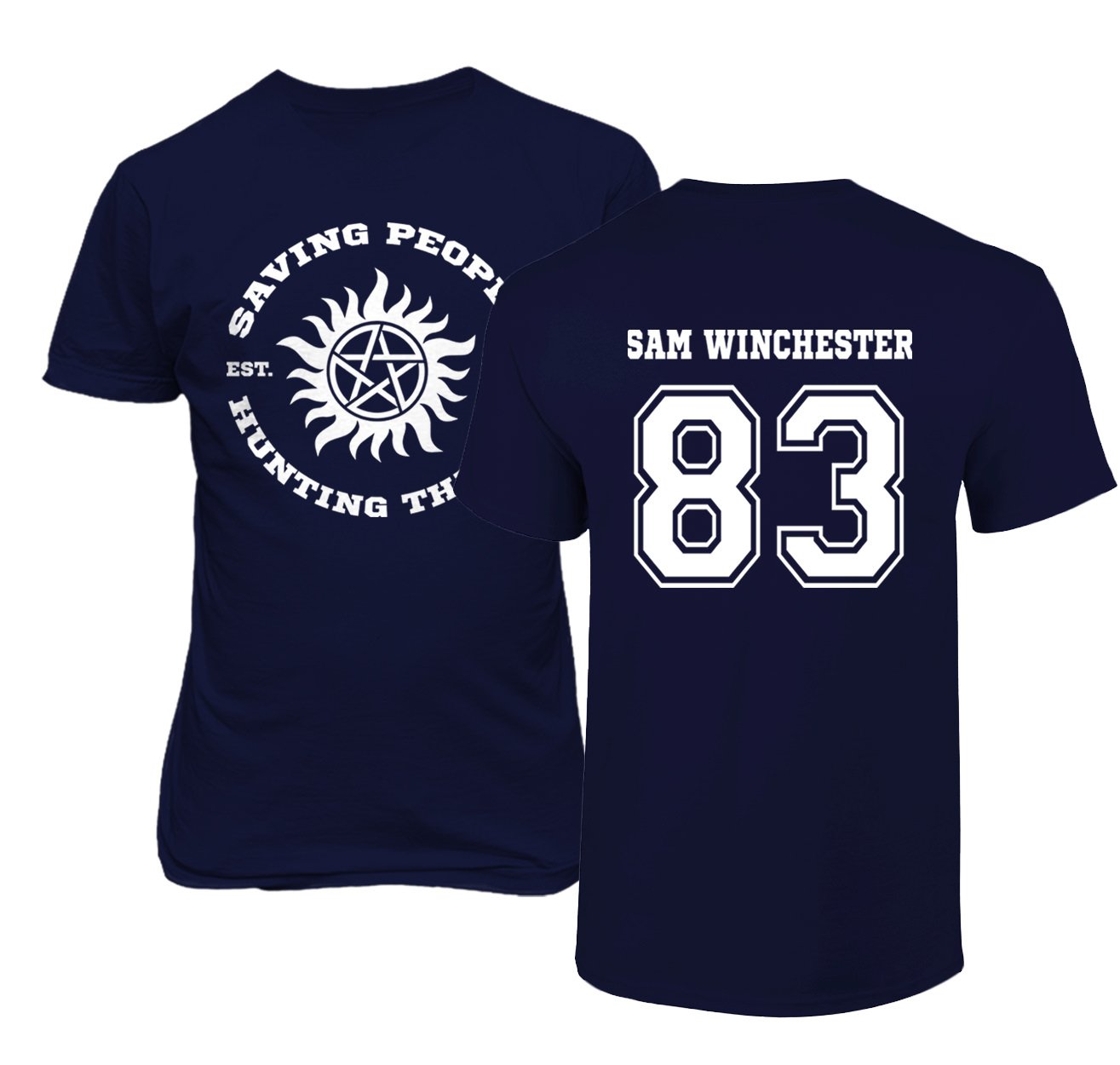 Supernatural Sam Winchester Graphic T-Shirt for Men - Soft Cotton Tee with Vintage Print - Perfect for Casual Wear, Cosplay, and Fan Conventions