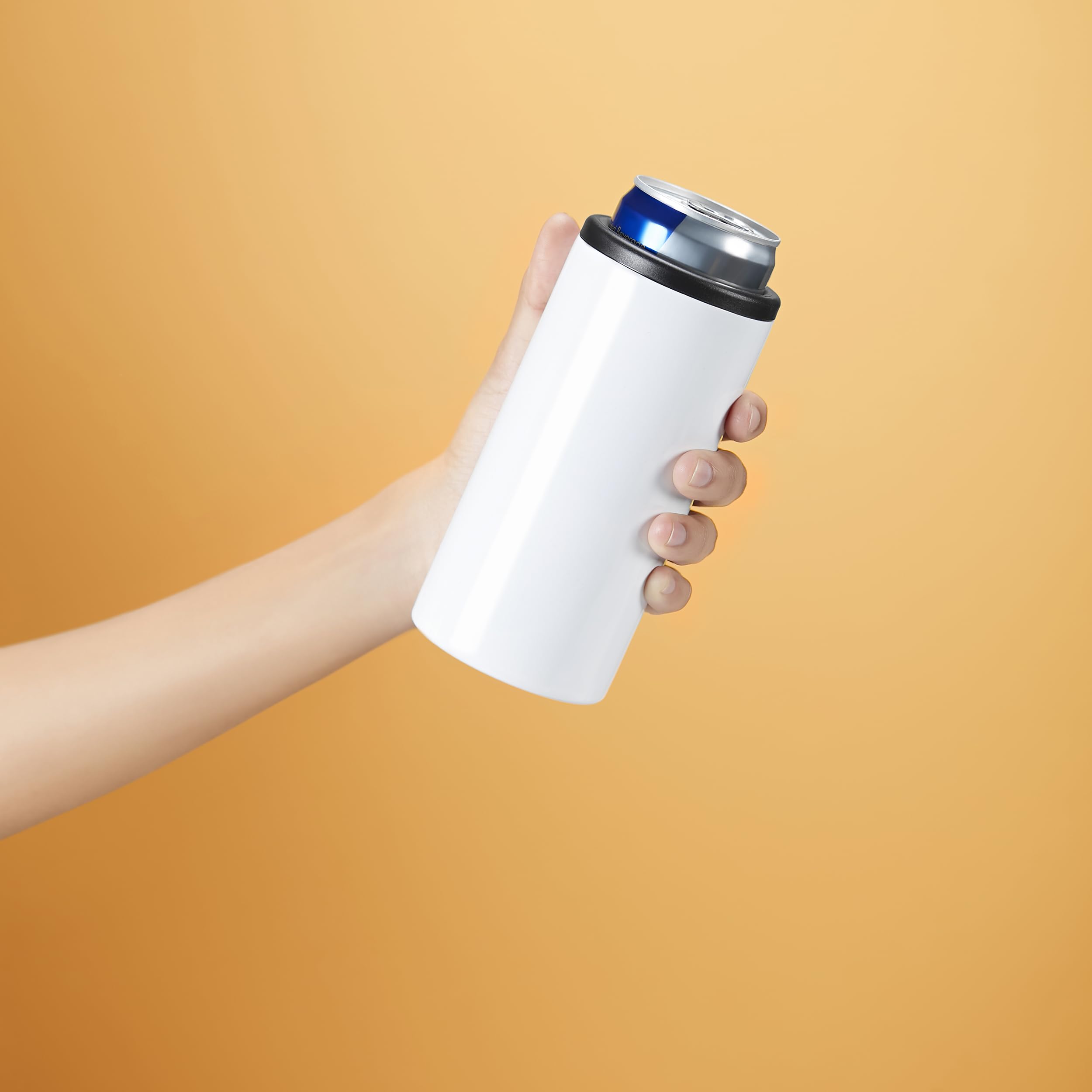 Makerflo 12 oz Slim Duozie Sublimation Blank Tumbler - Pack of 25 with Lids & Straws - DIY Craft Ready for Sublimation, Epoxy, UV DTF, Vinyl & Laser Engraving - Perfect for Personalized Gifts, Promotional Items & Custom Drinkware for Home, Office or Events