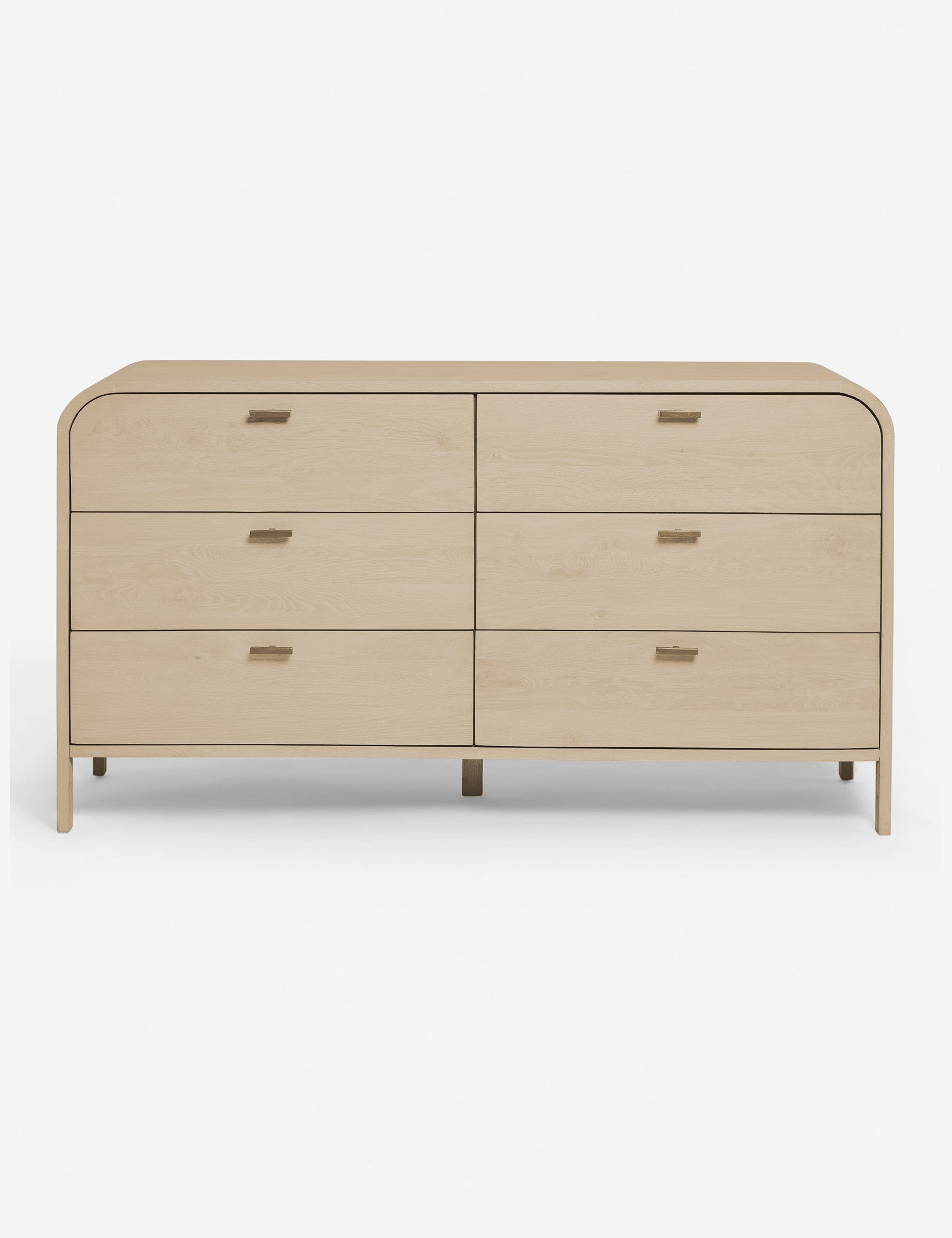 Brooke 6-Drawer Wooden Dresser for Bedroom - Solid Oak Chest of Drawers with Smooth Gliding Drawers for Clothes Storage | Perfect for Master Bedroom, Guest Room & Nursery Organization