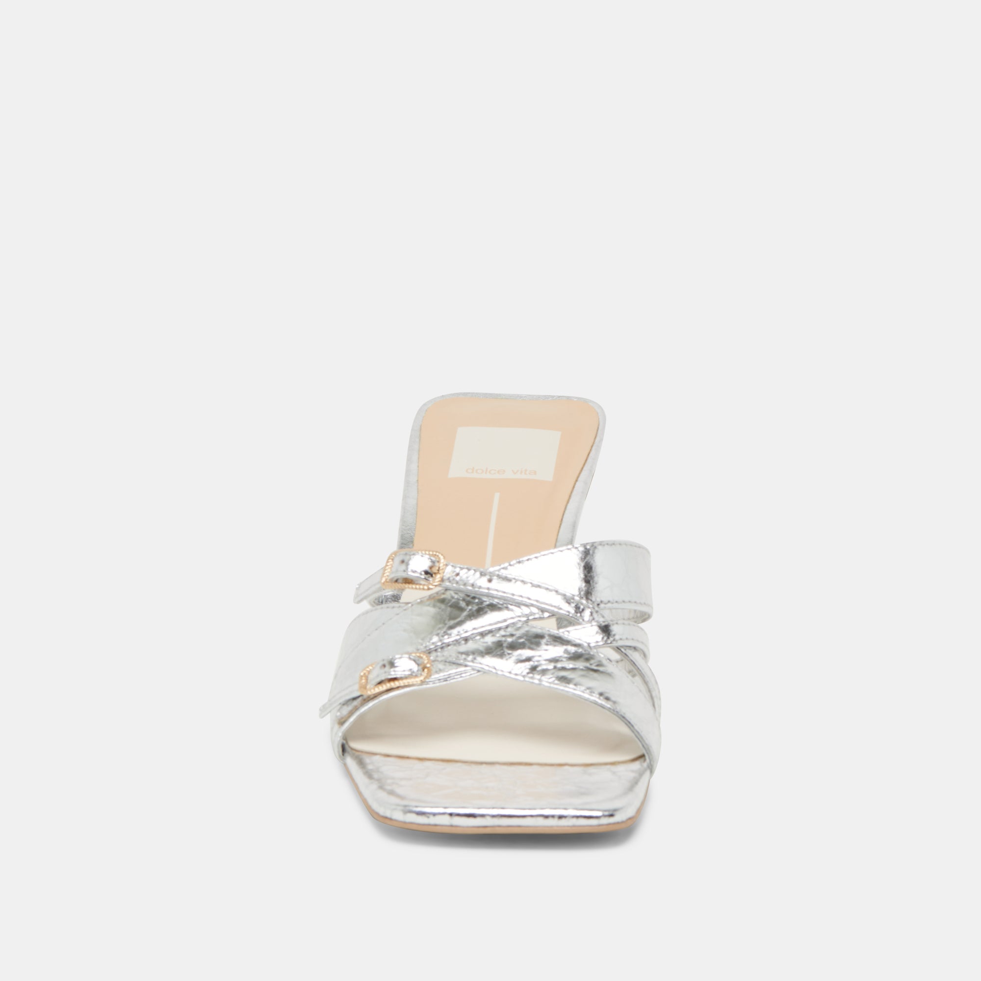 Bryant Heels - Women's Silver Distressed Leather High Heels for Party, Wedding & Evening Wear