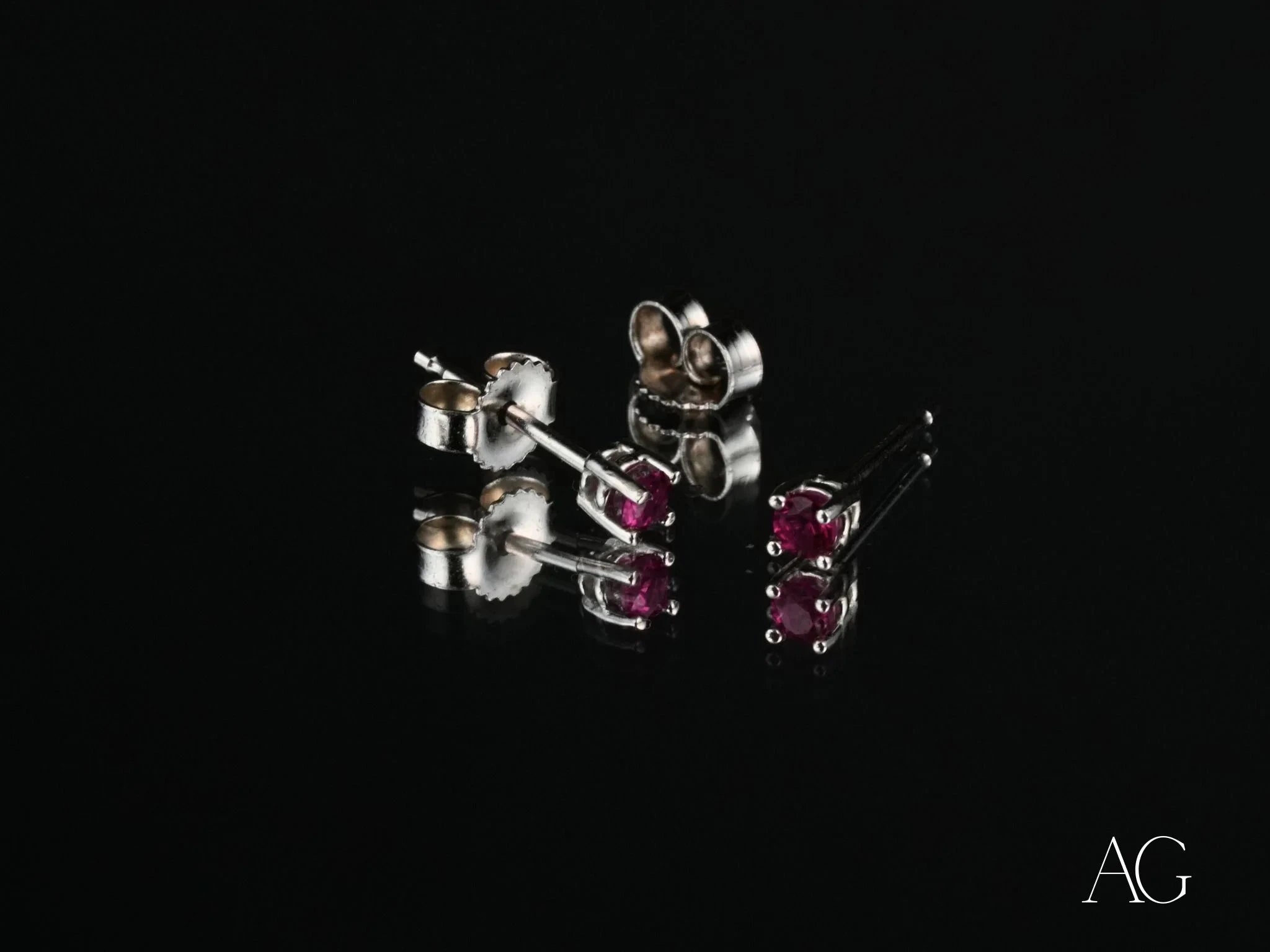 18K White Gold CZ Stud Earrings for Women - Sparkling Cubic Zirconia Studs - Perfect for Weddings, Parties & Everyday Elegance