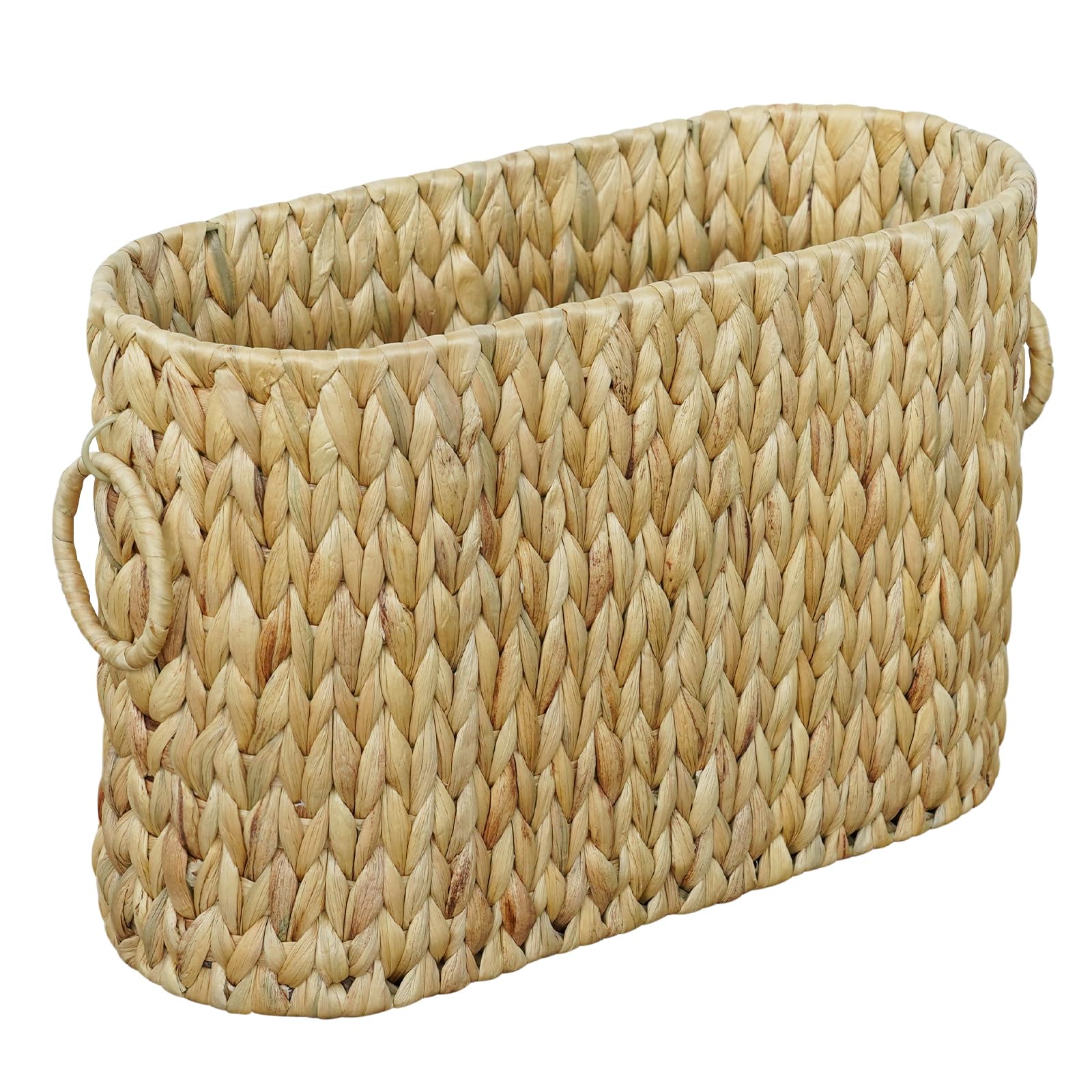 Water Hyacinth Toilet Paper Storage Basket - Large Bathroom Organizer Holds 9 Mega Rolls - Natural Woven Toilet Paper Holder for Bathroom, Vanity & Powder Room - Perfect for Home, Apartment & Guest Bath Decor