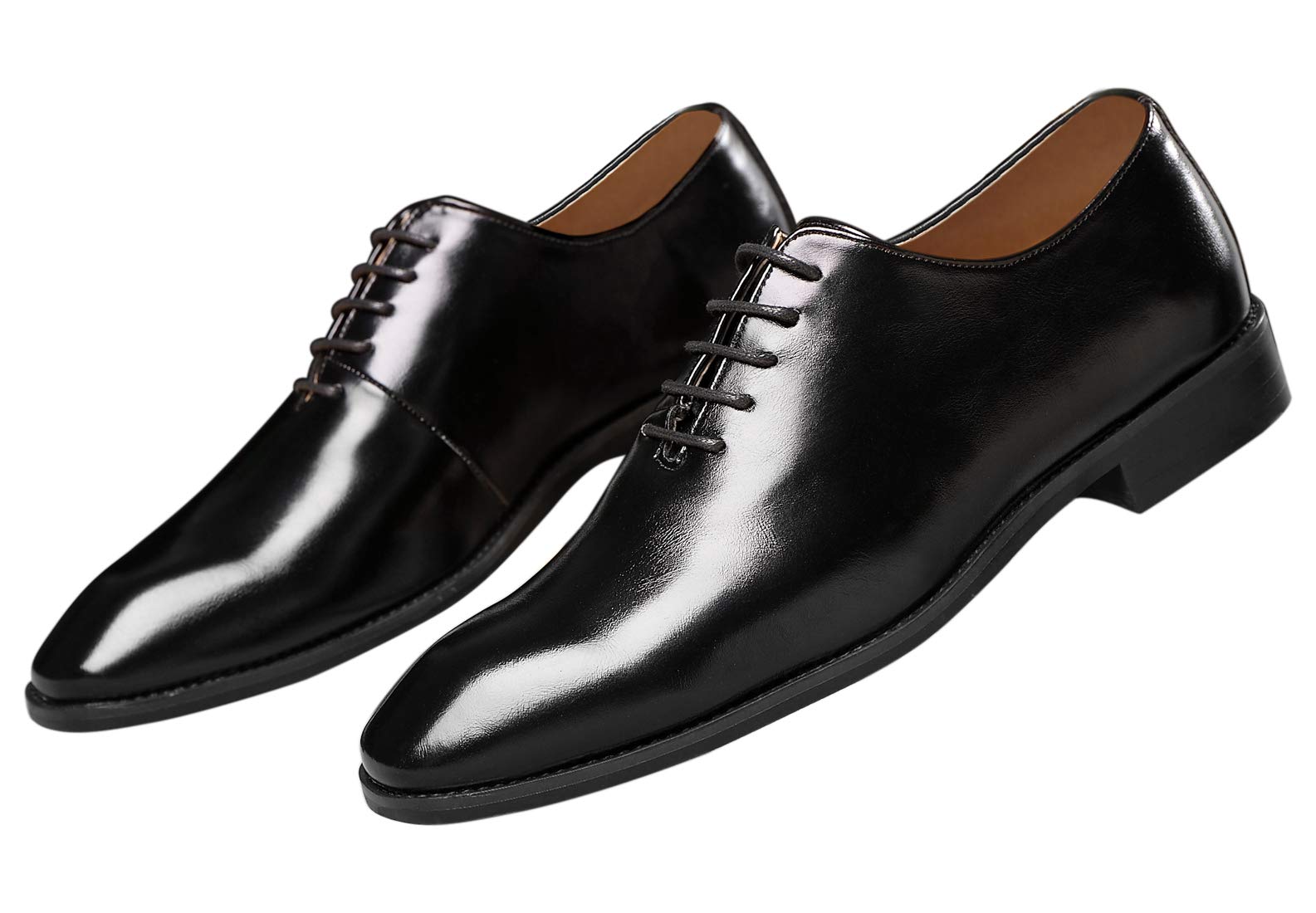 Premium Men's Wholecut Oxford Dress Shoes - Genuine Leather Formal Lace-Up Shoes for Business & Weddings - Classic Office & Special Occasion Footwear
