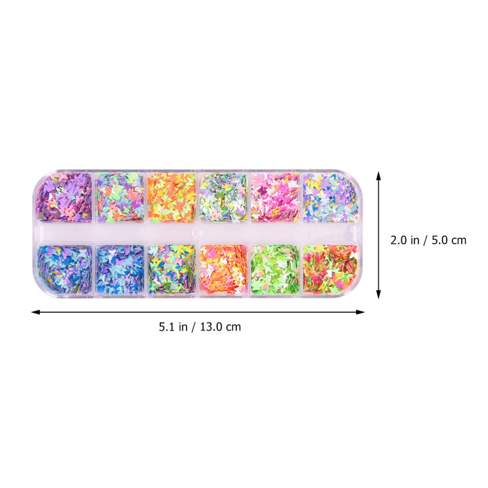 EXCEART 2 Pack DIY Nail Art Sequins & Eyeshadow Flakes - Face Glitter, Nail Stickers, Embellishments, Confetti for Nail Art & Eye Makeup - Super Flash Glitter for Parties, Halloween, Cosplay & Special Occasions