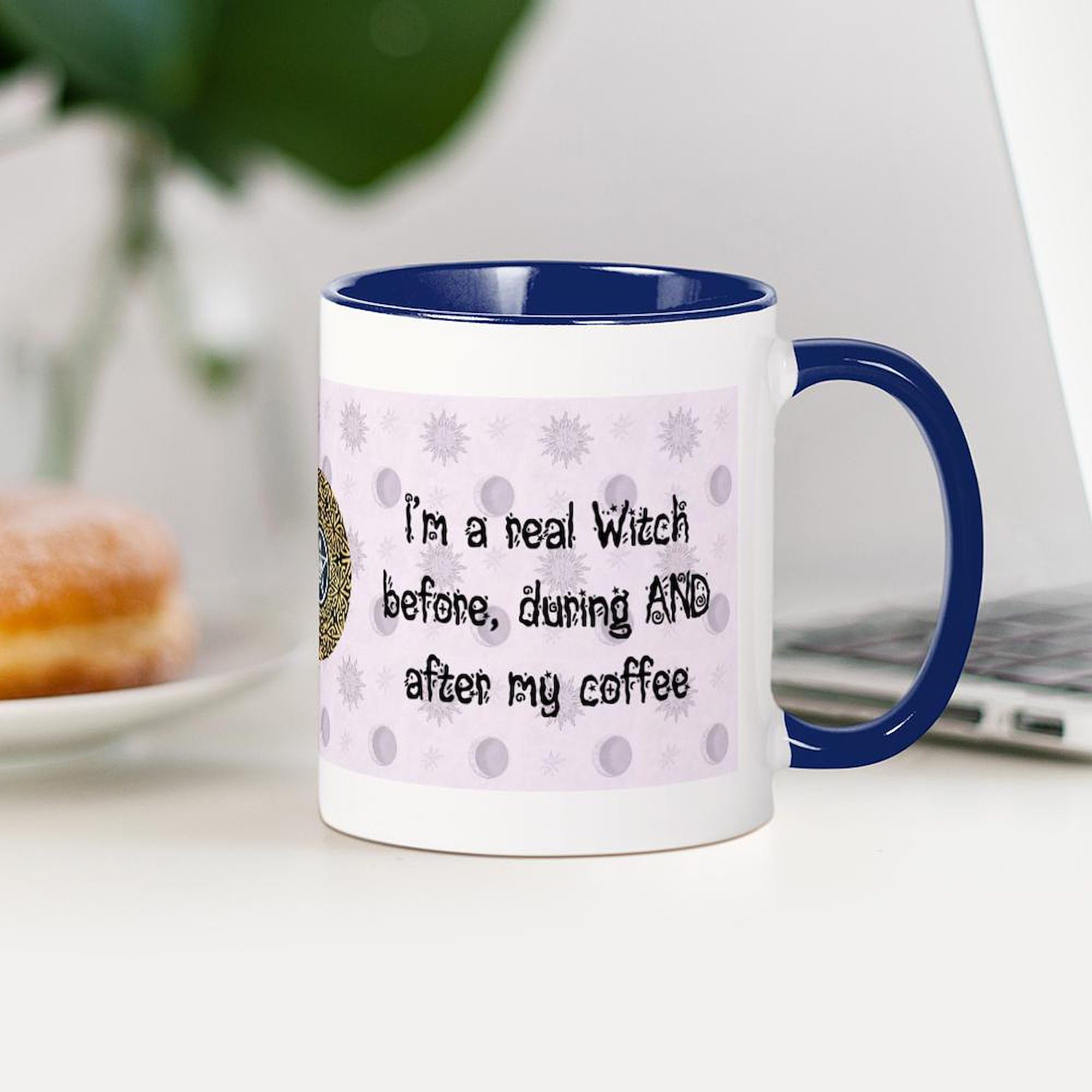 Realwitch Ceramic Coffee Mug 11 oz (325 ml) - Unique Witch Design for Tea, Coffee & Hot Drinks - Perfect for Halloween, Gifts & Witch Lovers