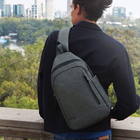 Travelon Anti-Theft Urban Sling Bag - Secure Crossbody Purse for Travel, Commuting & Daily Use - RFID Blocking & Cut-Resistant Straps