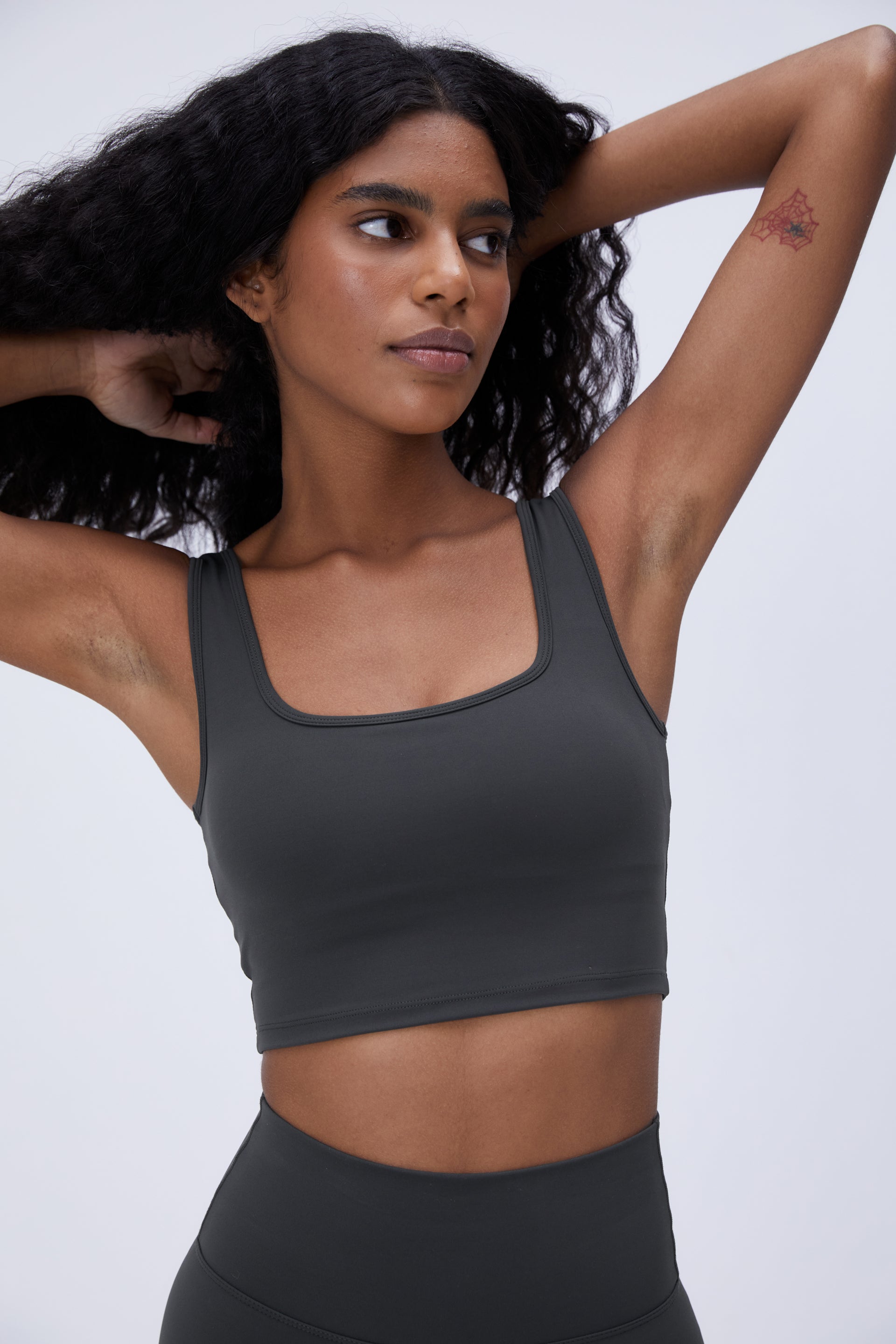 Ultimate Square Neck Bra for Women - Comfortable Wireless Support in Graphite Grey | Perfect for Yoga, Workouts, and Everyday Wear