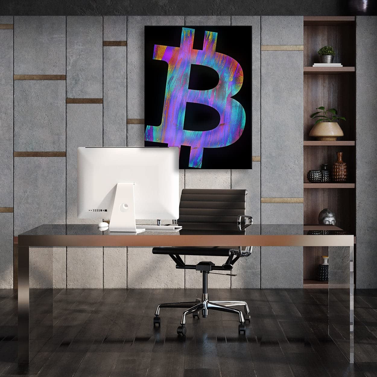 Crypto Canvas Wall Art - Bitcoin & Ethereum Themed Digital Currency Decor for Home & Office | Perfect for Living Room, Bedroom, or Crypto Enthusiast Gifts