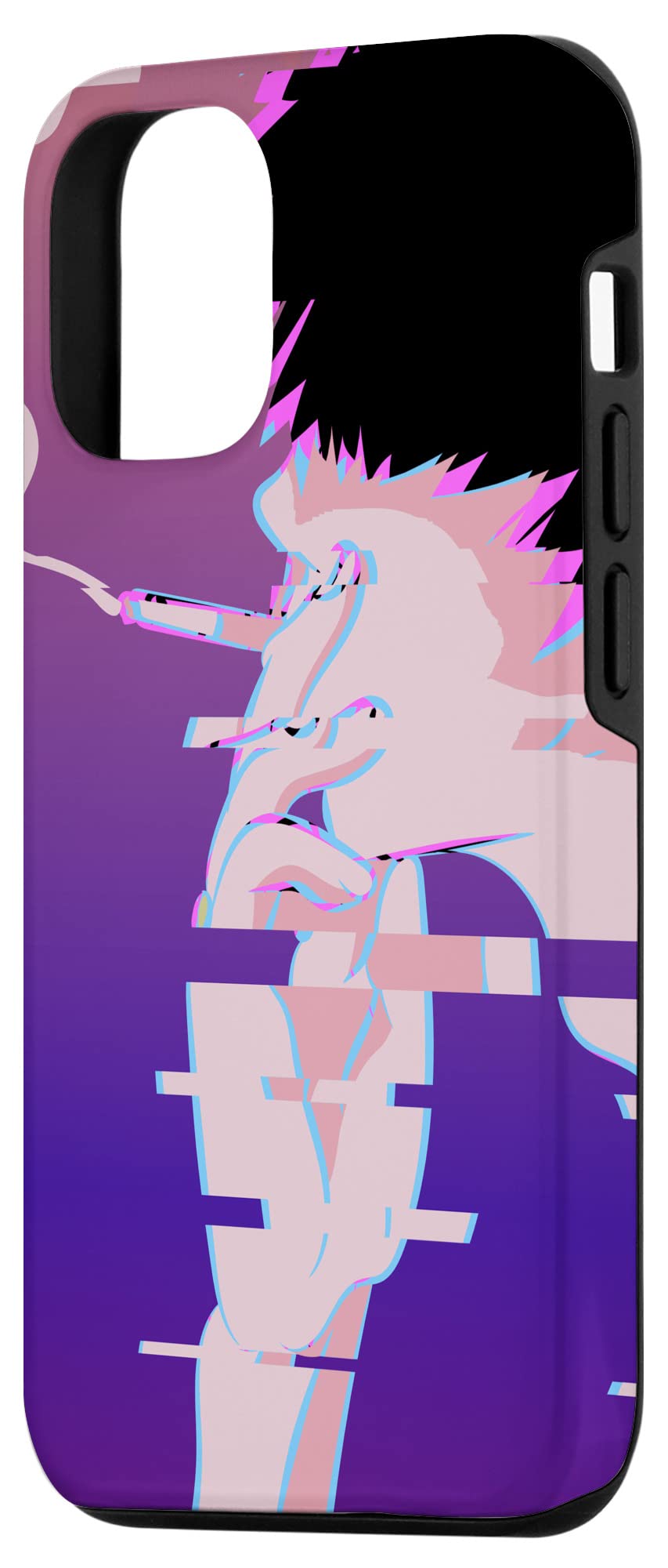 iPhone 12/12 Pro Anime Aesthetic Case - Japanese Vaporwave Smoking Sad Boy Design | Trendy Protective Cover for Gaming, Tech Enthusiasts & Anime Fans