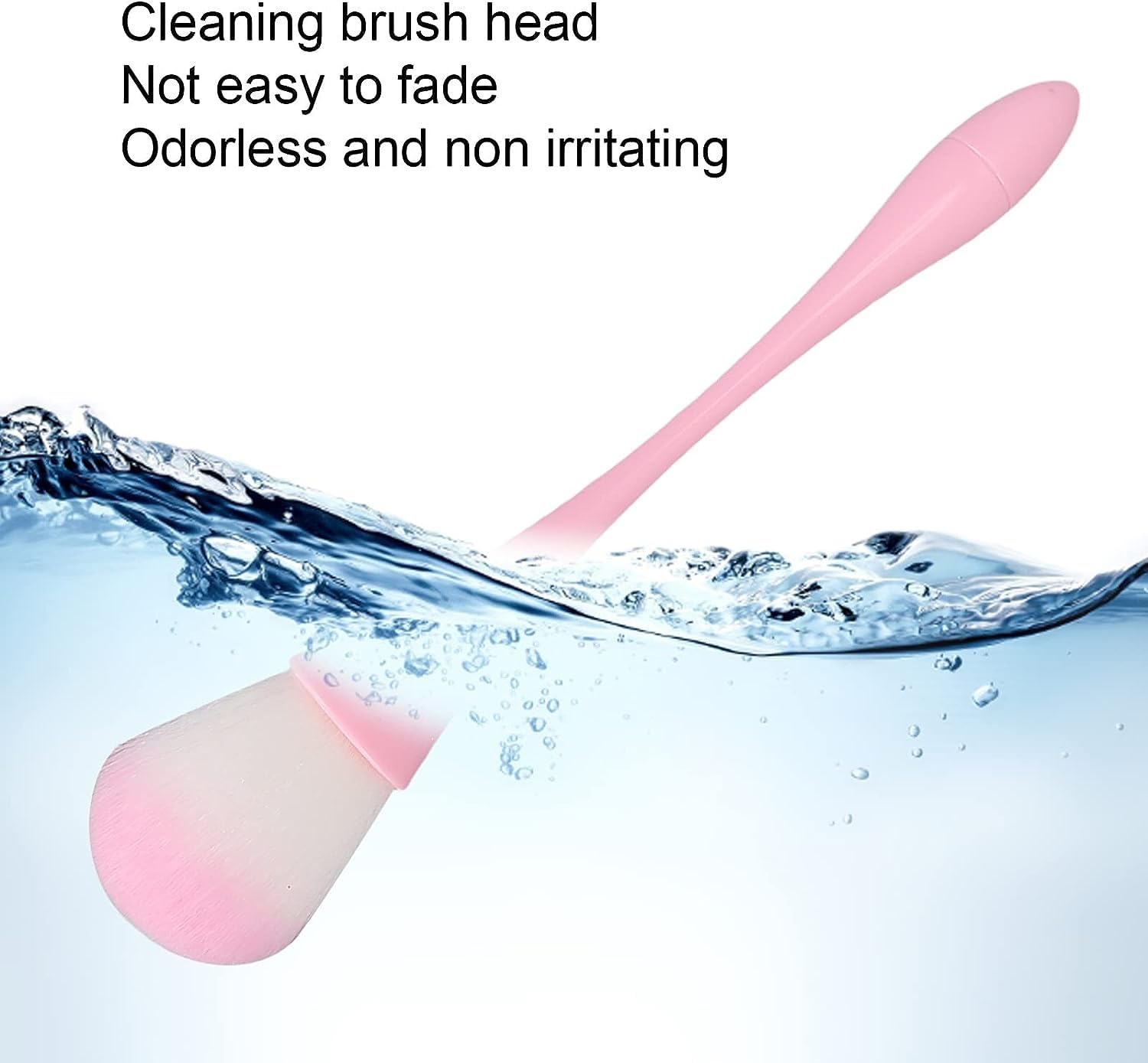 Soft Nail Art Dust Remover Brush with Long Handle - Professional Manicure Tool for Acrylic Gel & Mineral Powder - Makeup Blush Brush for Perfect Nail Art & Beauty Salon Use