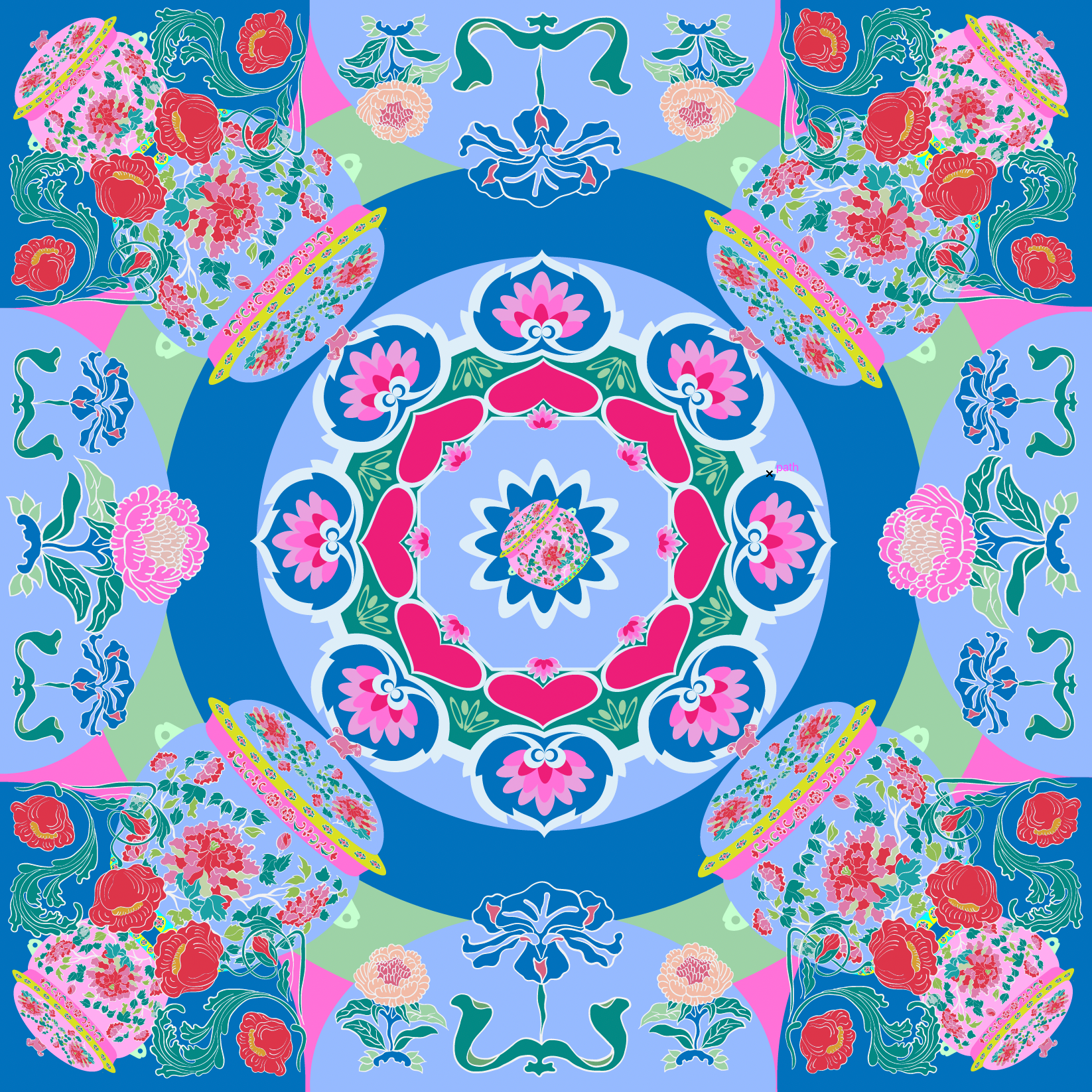 Luxury Peranakan Bricolage Silk Scarf - Premium Handmade Batik Shawl for Women, Elegant Fashion Accessory for Parties, Weddings & Special Occasions