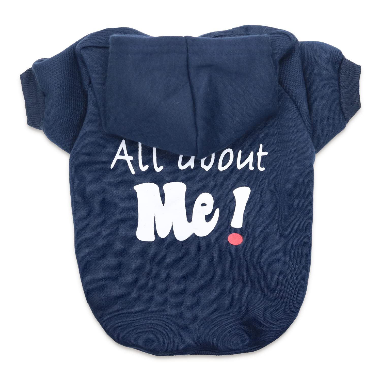 Small Dog Hoodie Sweatshirt for Boys - Navy Blue Puppy Clothes | Cozy Winter Outfit & Outdoor Adventure Apparel