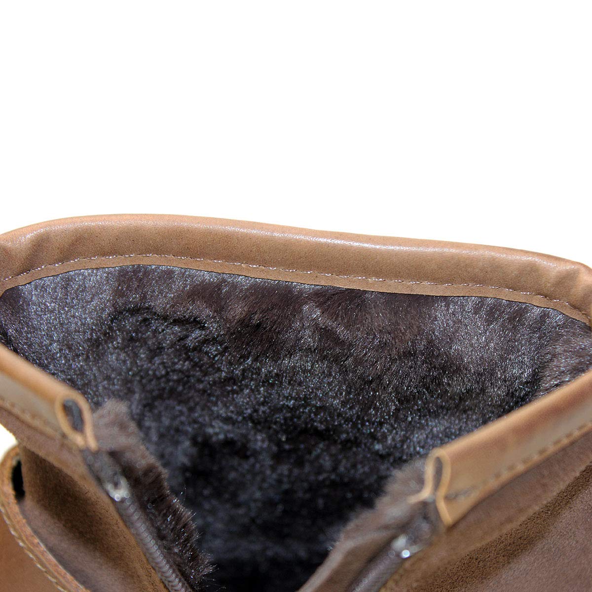 OSSTONE Men's Fashion Leather Chukka Boots with Zipper - Casual Motorcycle Shoes OS-5008-1-ABNH - Perfect for Riding, Daily Wear & Outdoor Activities