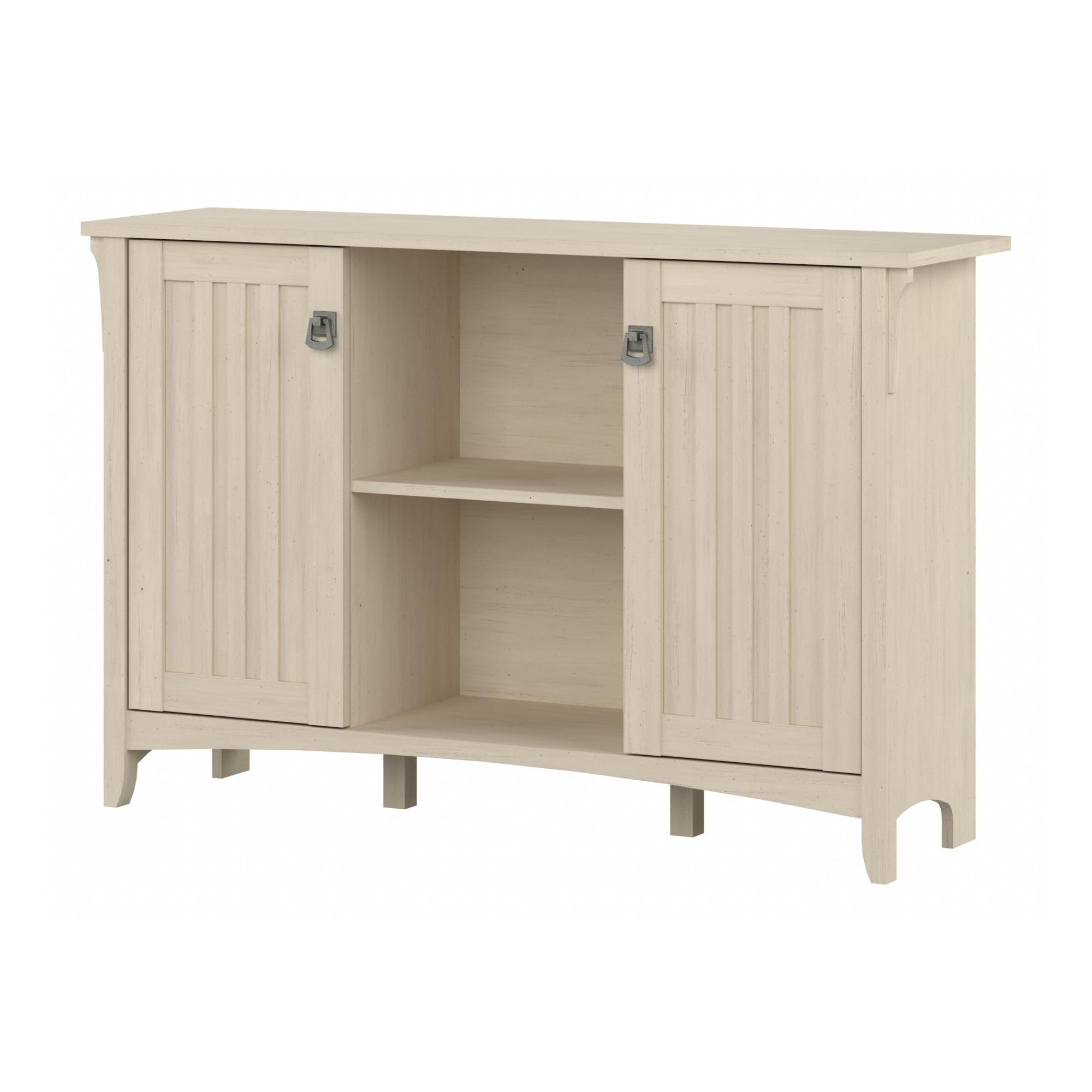 Bush Furniture Salinas Farmhouse Accent Storage Cabinet with Doors & Shelves - Buffet Sideboard for Dining Room, Living Room, Entryway & Home Office Organization