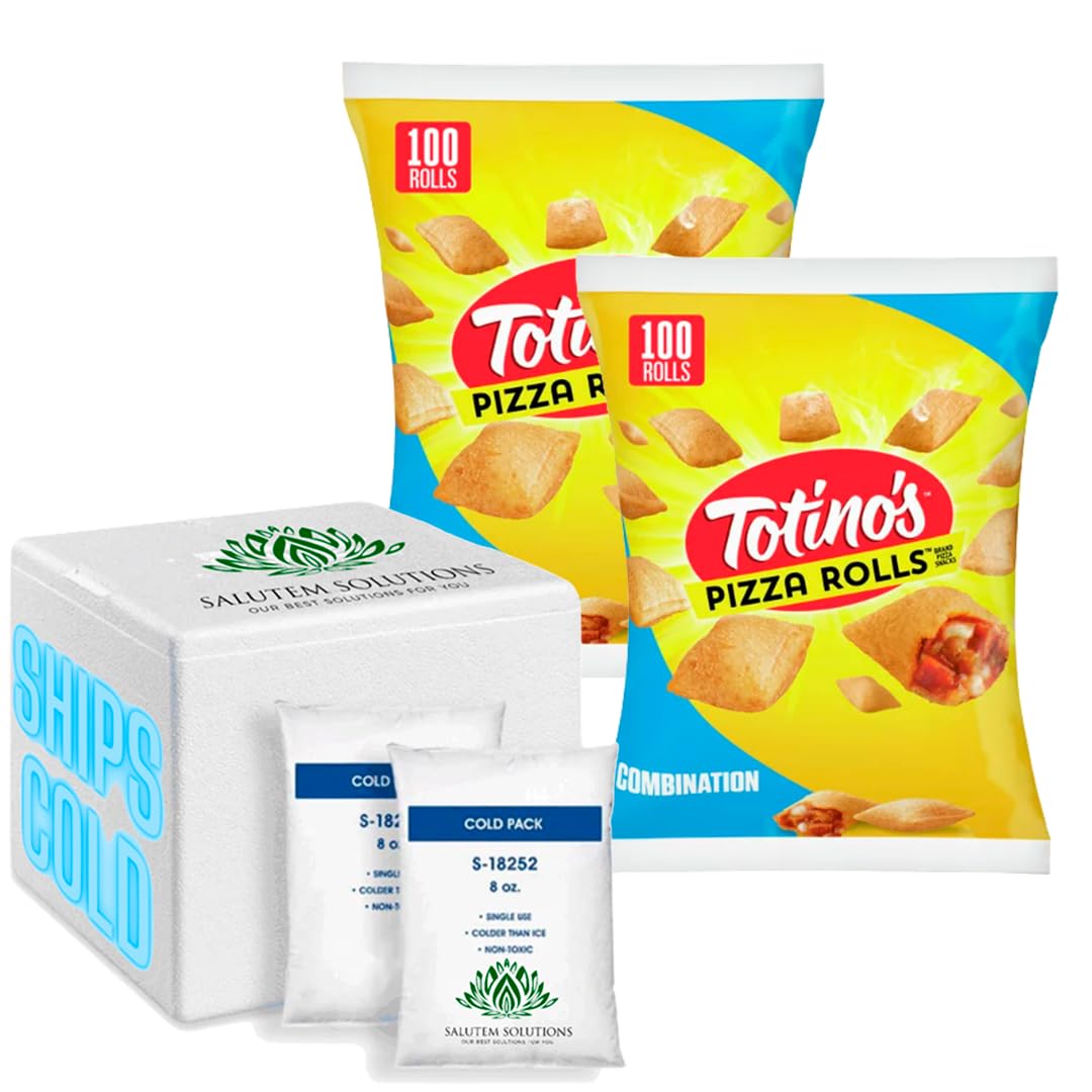 Salutem Vita - Totino's Pizza Rolls, Combination, Frozen Snacks, 48.85 oz (100 Count) - Pack of 2 | Perfect for Parties, Game Nights & Quick Meals | Easy Microwave or Oven Preparation