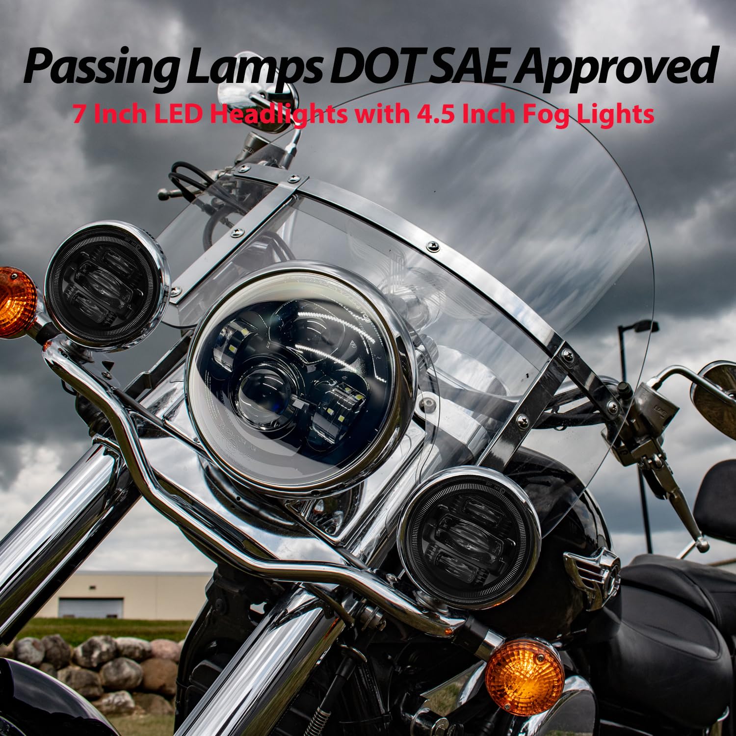 7 Inch Motorcycle LED Headlight with 4.5