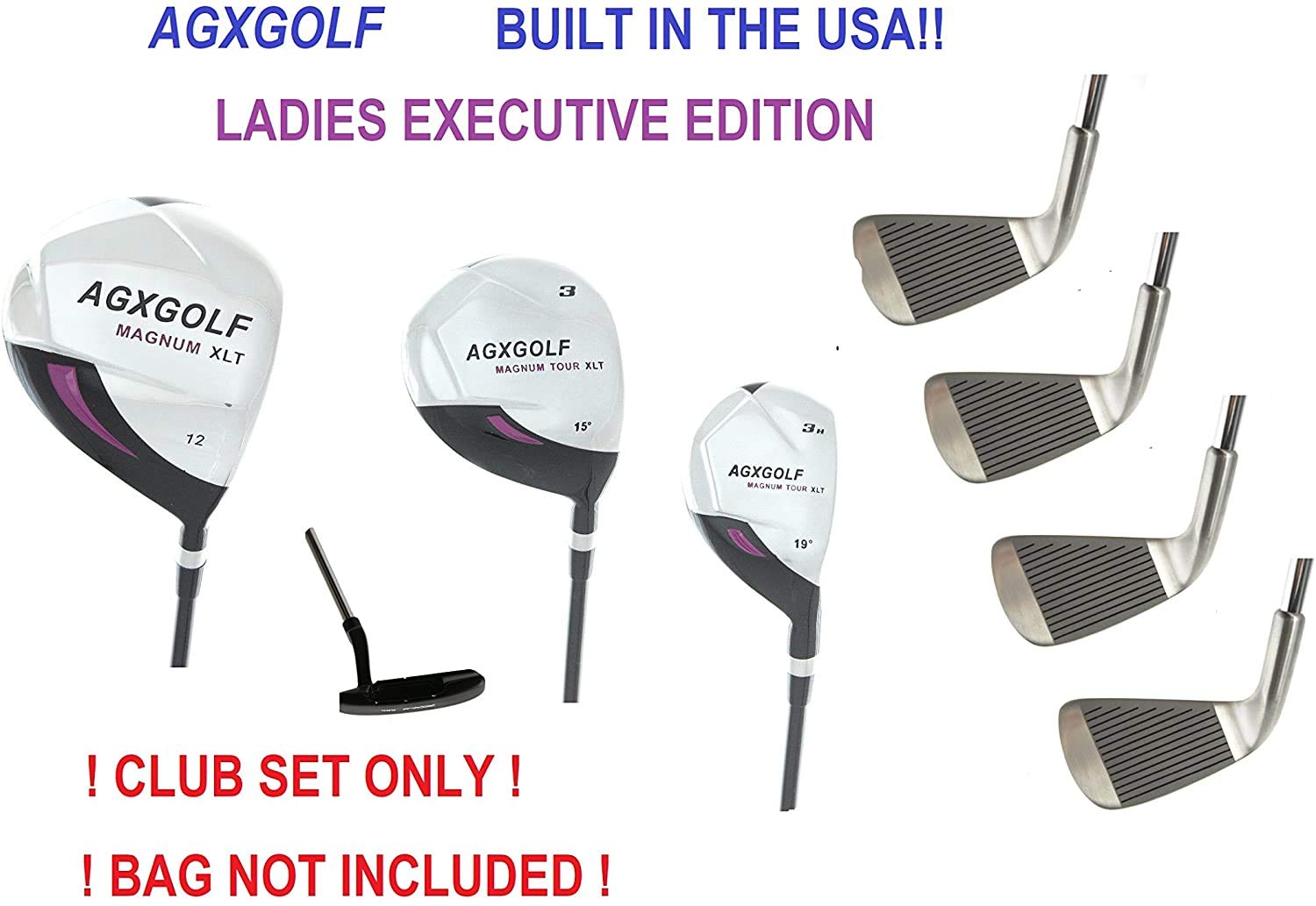 **Women's Right Hand Executive Series Complete Golf Club Set - 460cc Driver, Fairway Wood, Hybrid, Irons, Wedge & Putter | Ladies Flex, Petite/Regular/Tall Sizes | Made in USA | Perfect for Beginners & Casual Golfers**    *(Optimized for Google SEO with clear product details, specifications, and usage scenario.)*