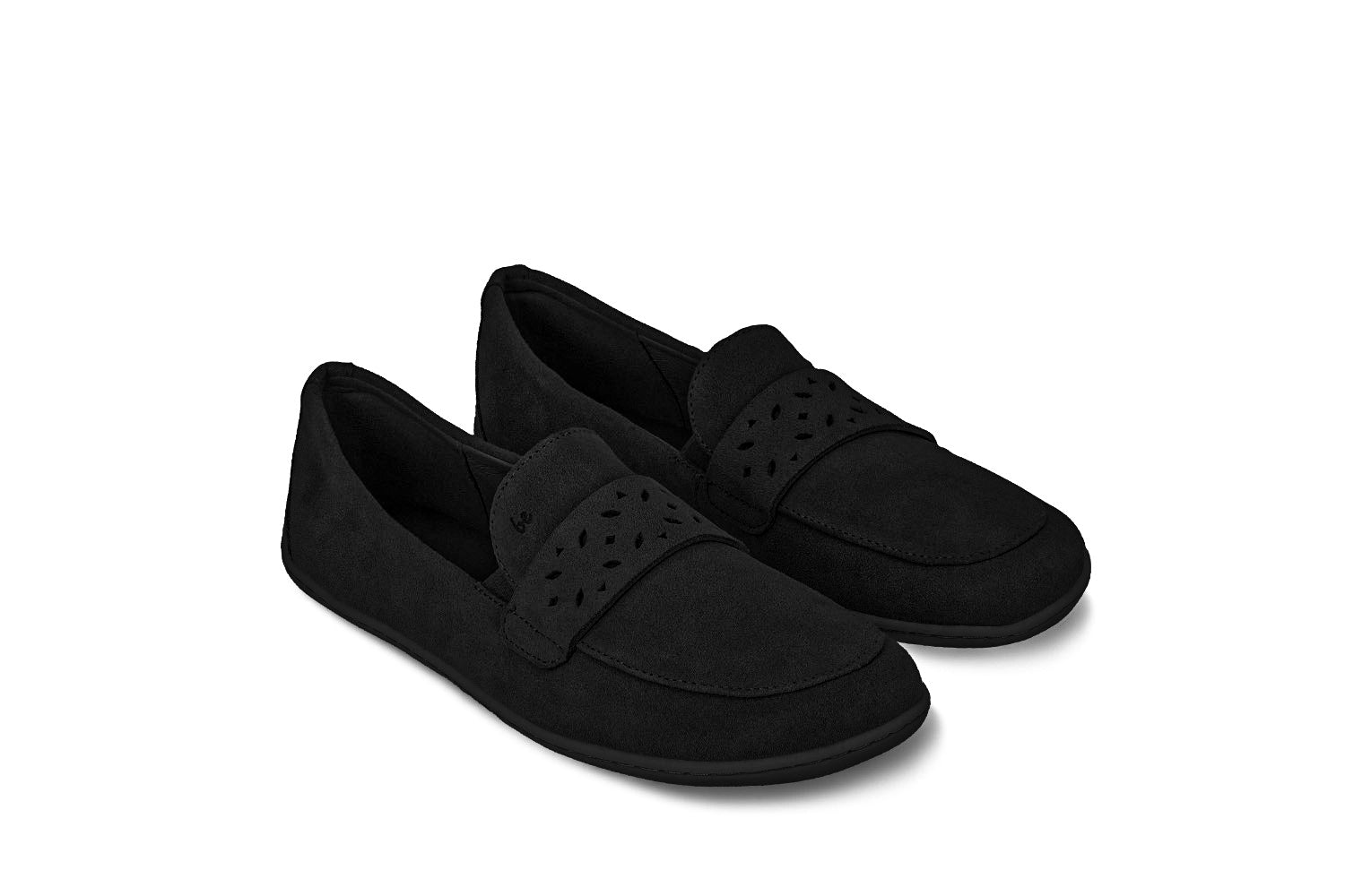 Barefoot Moccasins for Women - Be Lenka Bianca All Black Leather Minimalist Shoes | Comfortable House Slippers & Indoor/Outdoor Walking Shoes