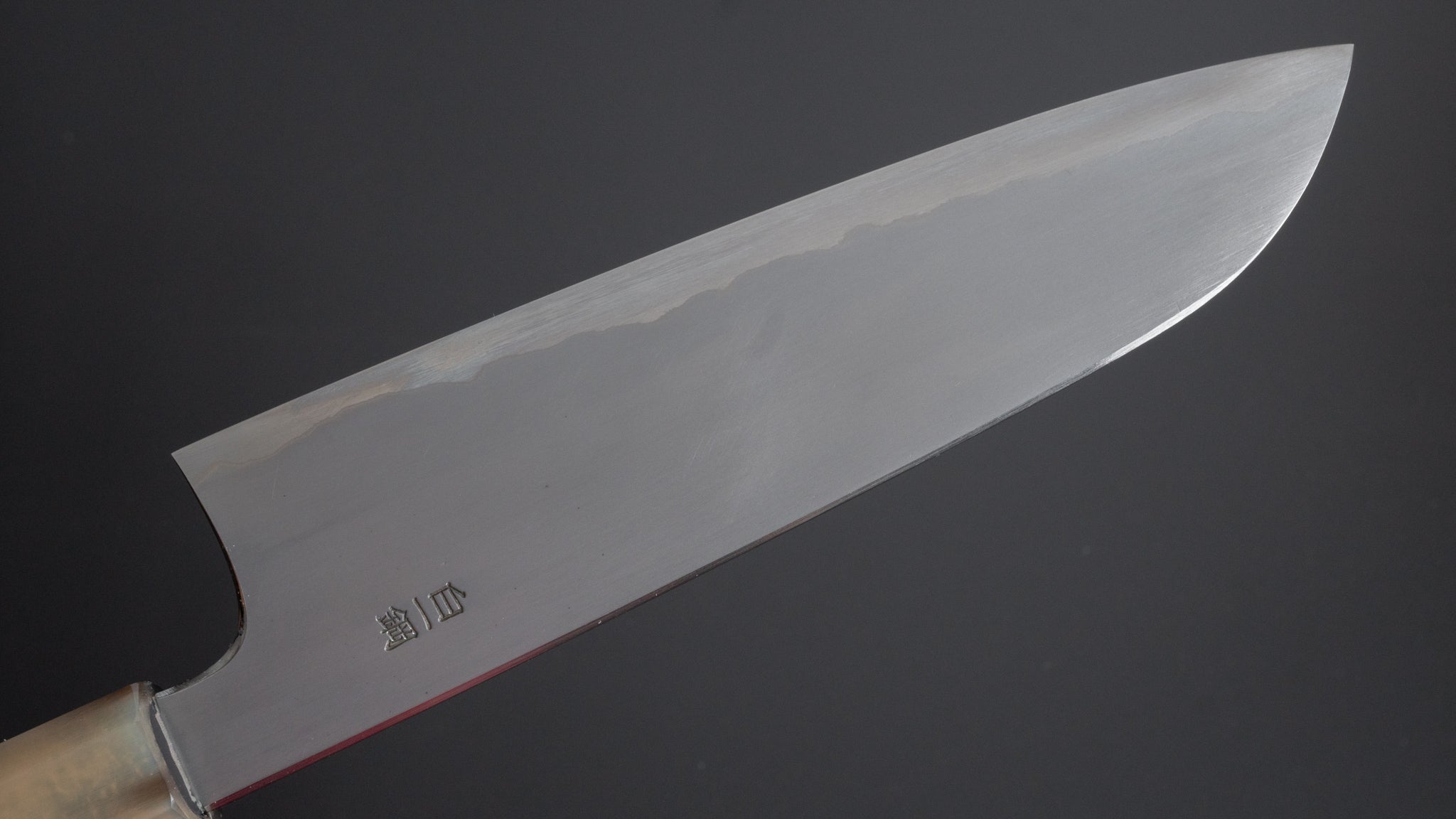 Hitohira Togashi White #1 Stainless Clad Kasumi Santoku Knife 180mm with Ebony Handle - Premium Japanese Chef Knife for Slicing, Dicing & Chopping Vegetables, Meat & Fish